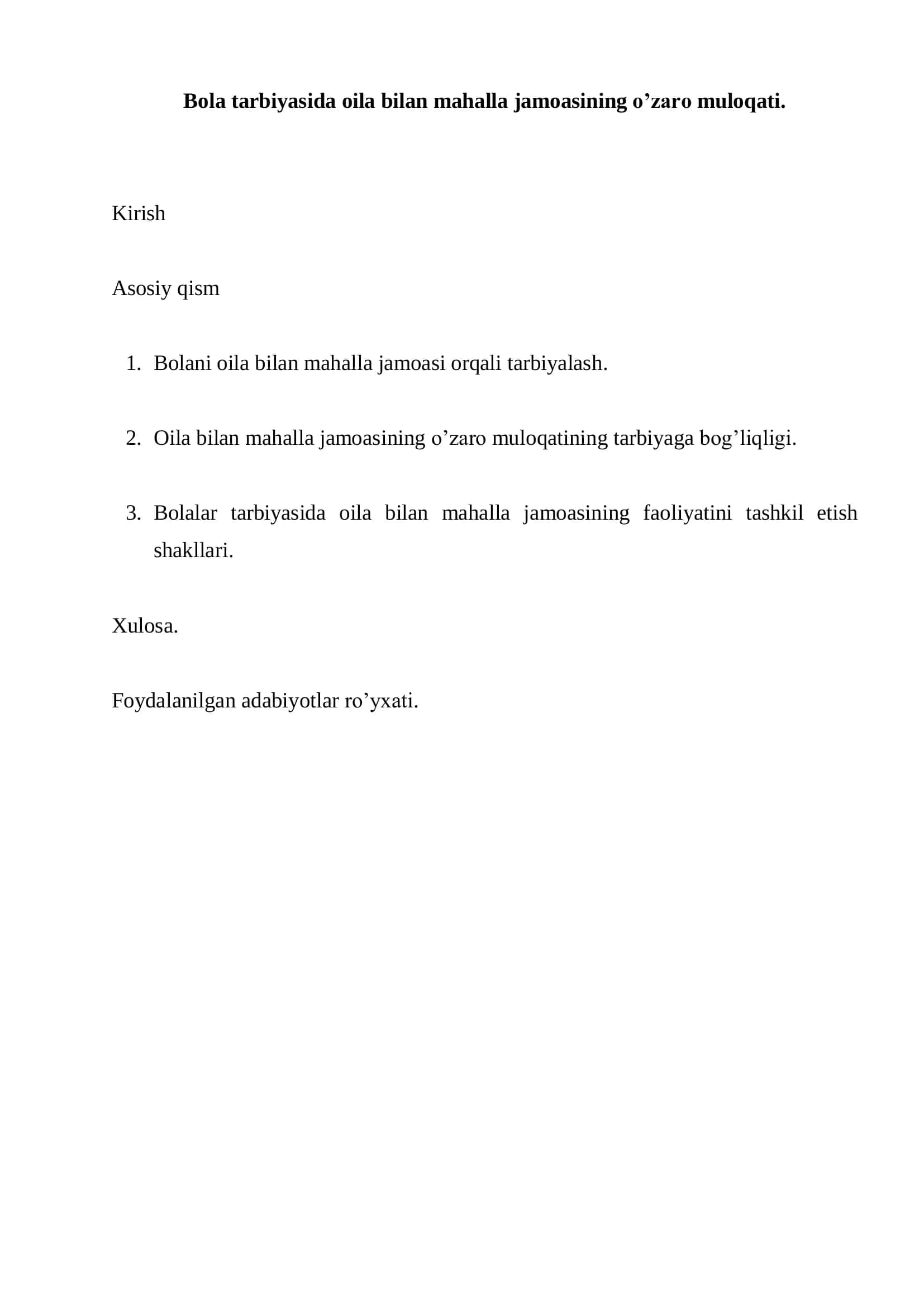 Bola tarbiyasida oila bilan mahalla jamoasining o'zaro muloqati 2