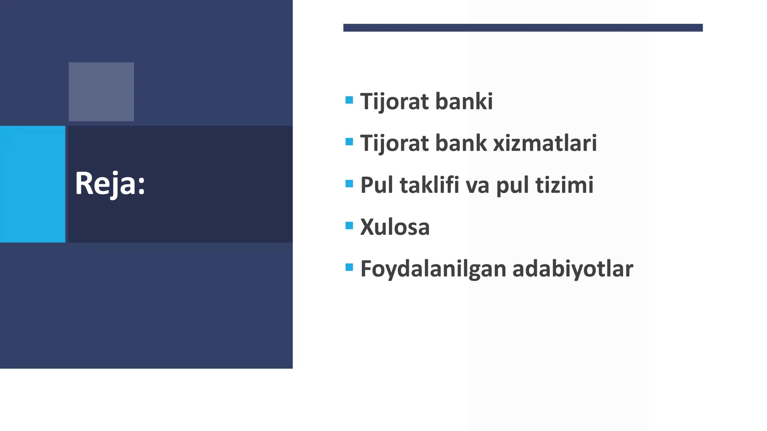 Tijorat banklari va pullar taklifi 2