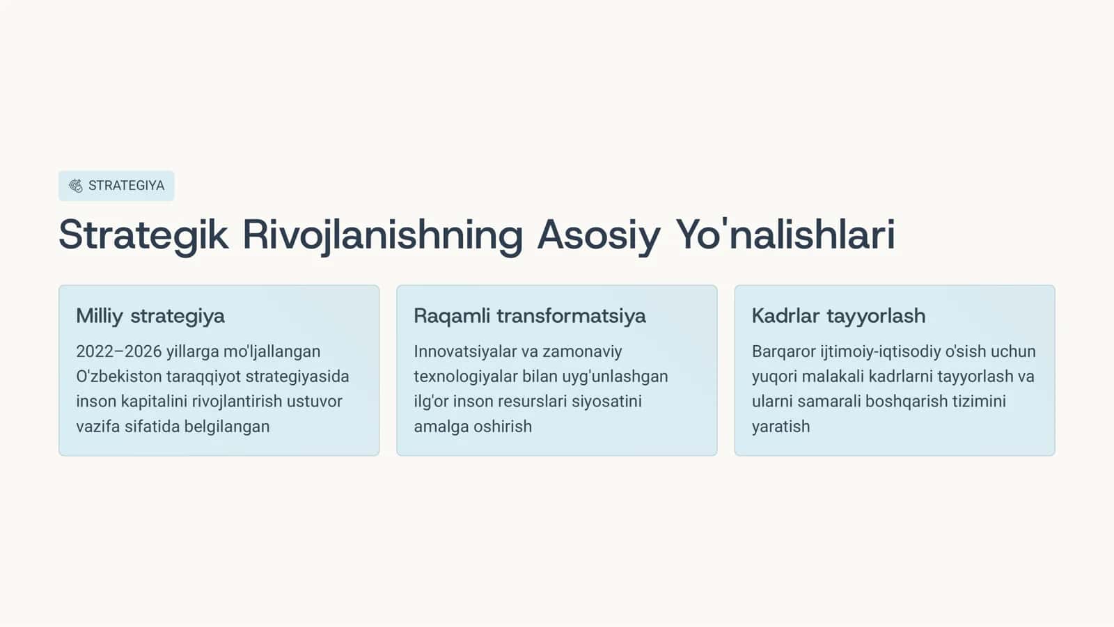 Inson Resurslarini  Rivojlantirishning Strategik  Jihatlari 2