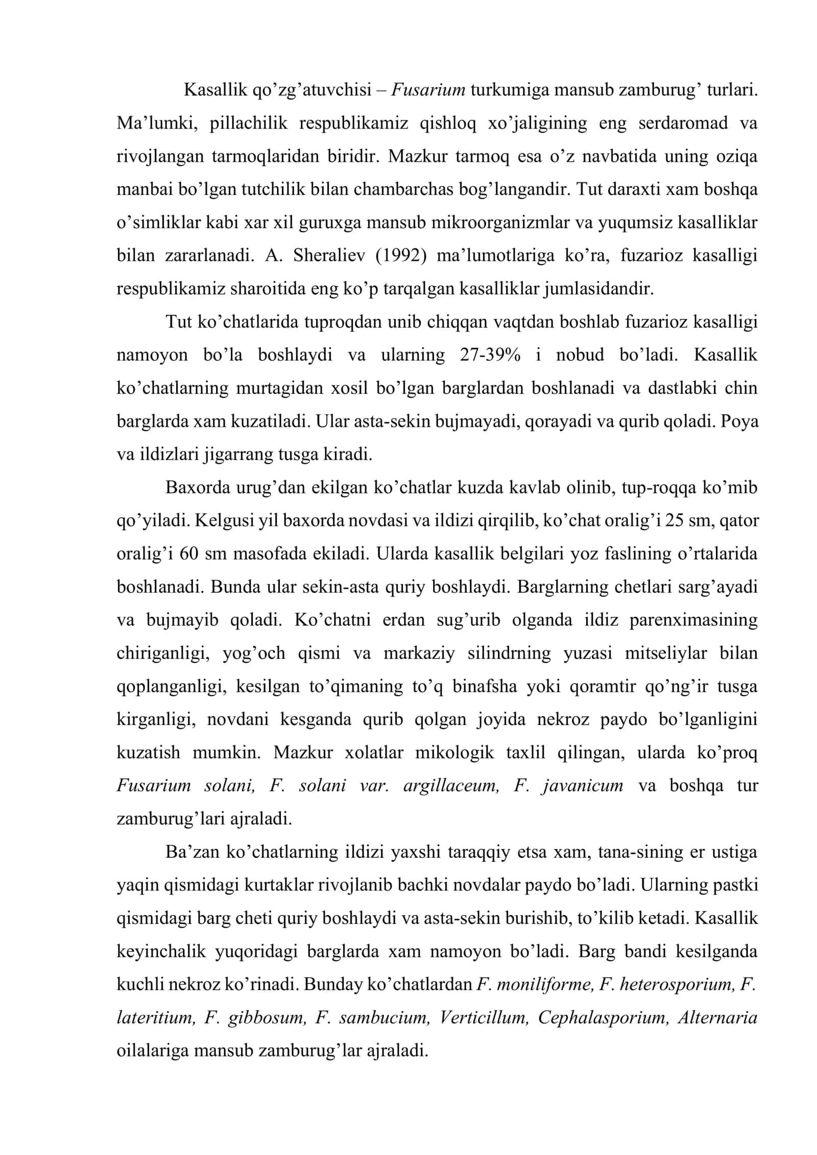 Tut kasalliklari va ularga qarshi kurash choralari 2