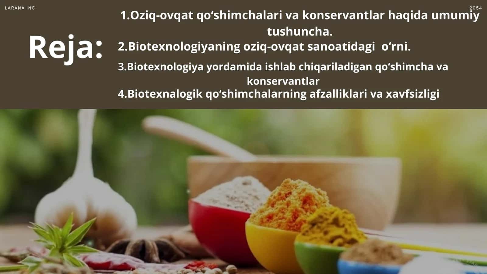 yangi turdagi oziq-ovqat texnologiyalari va ularni konservantlash 2