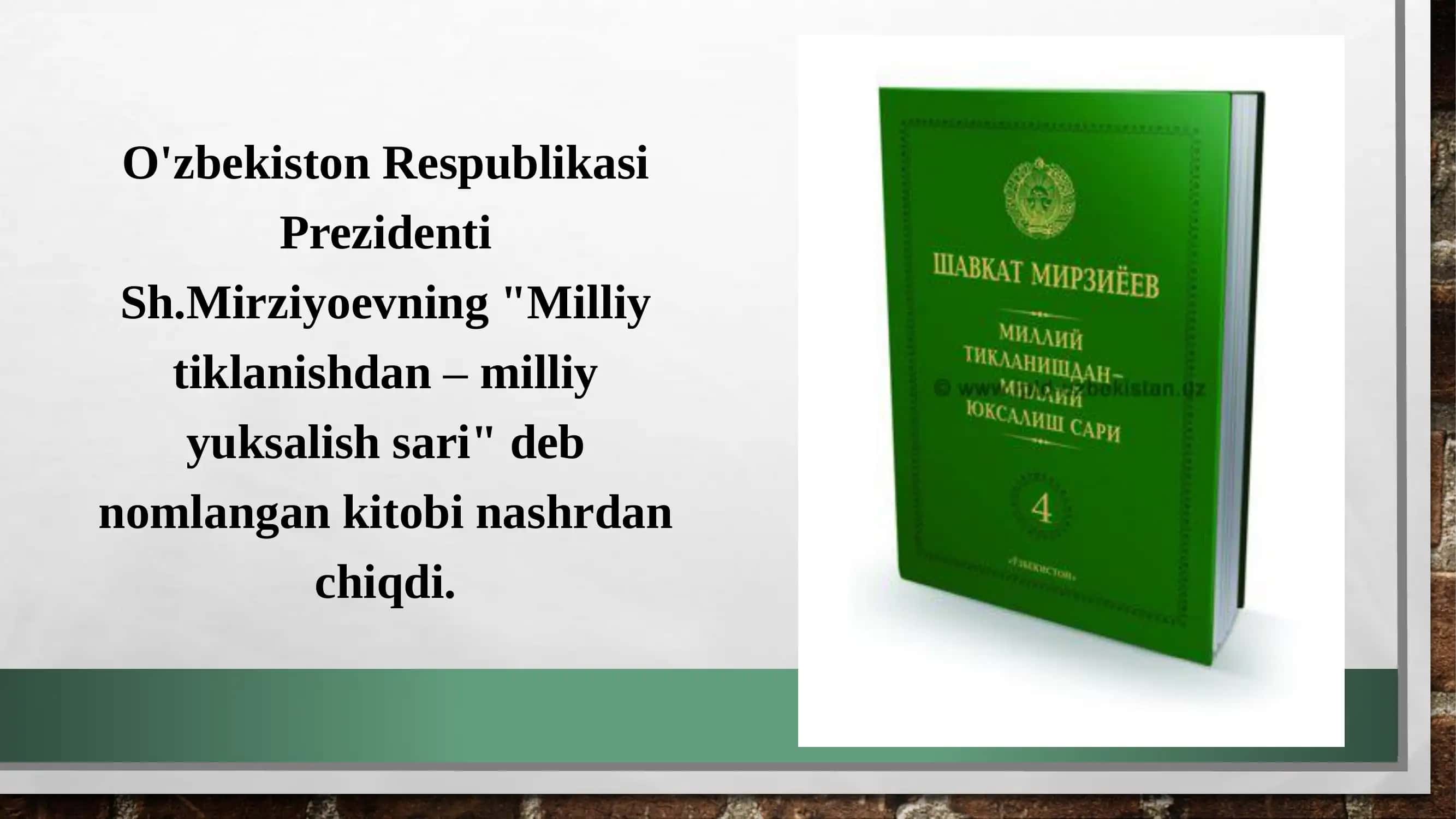 Milliy tiklanishdan – milliy yuksalish sari 2