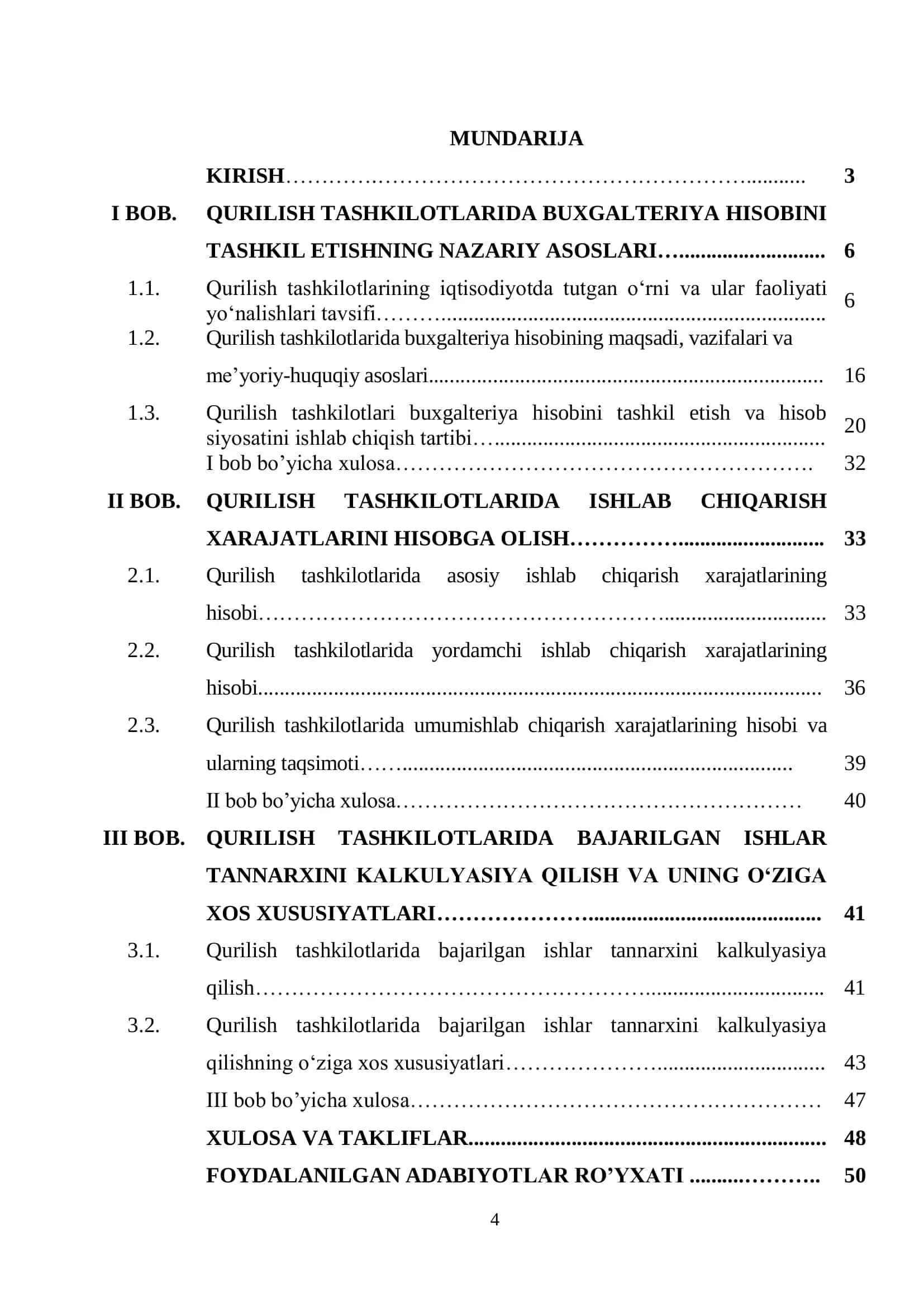 QURILISH TASHKILOTLARIDA ISHLAB CHIQARICH XARAJATLARINI HISOBGA OLICH 2