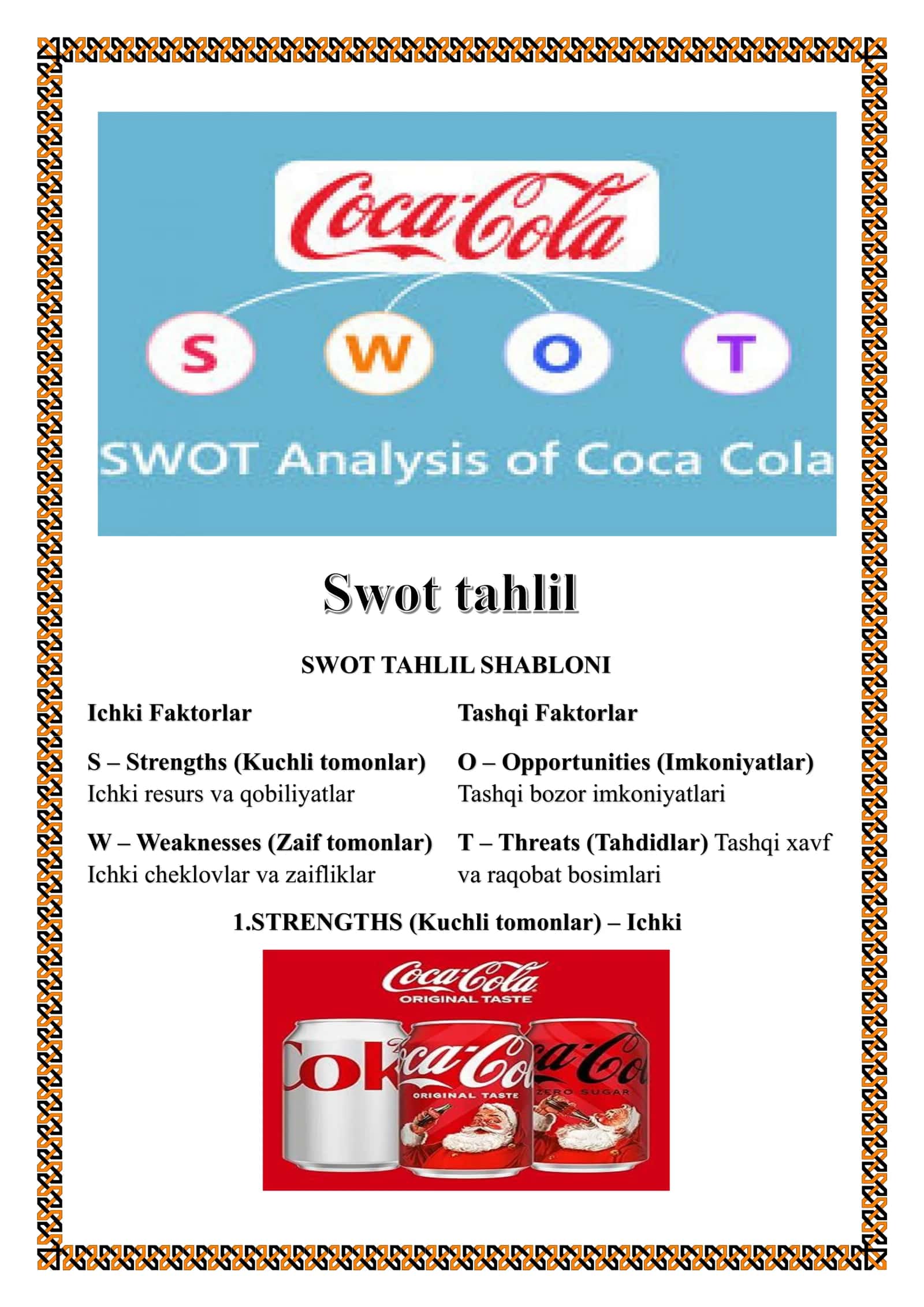 SWOT TAHLIL SHABLONI 2