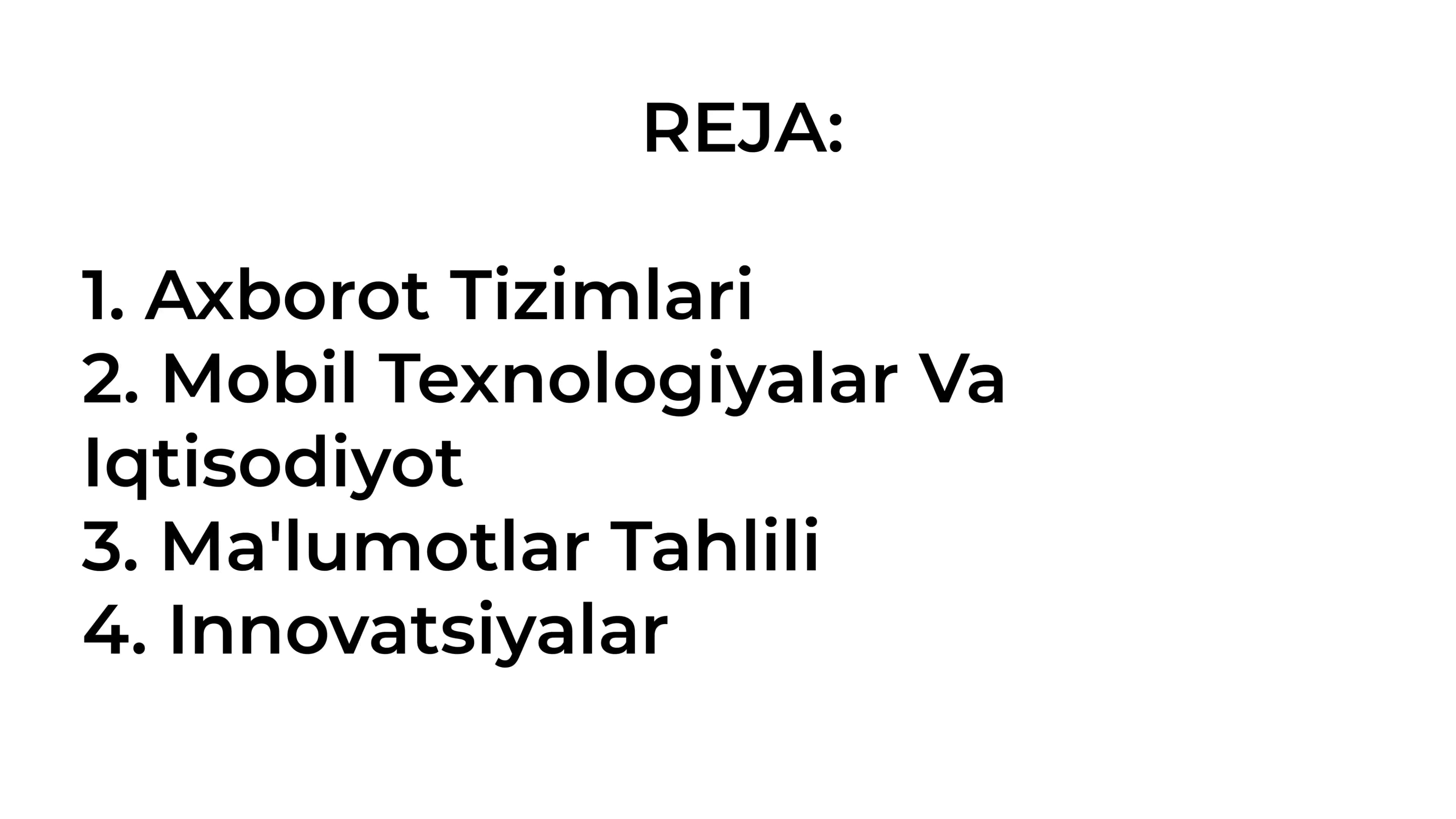 Axborot Tizimlari 2