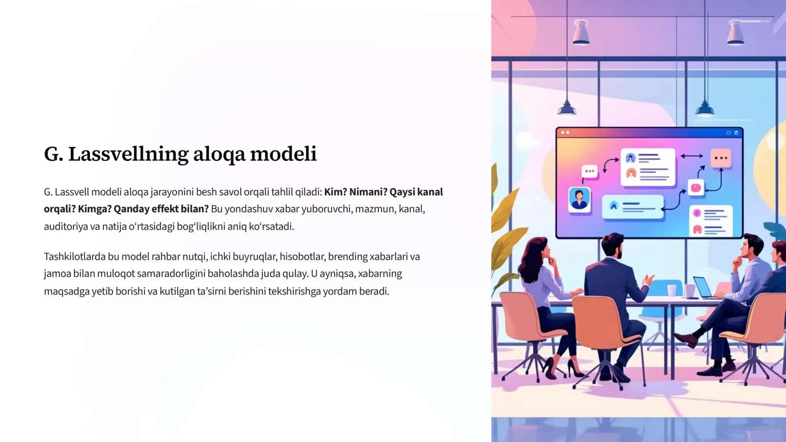 Tashkilotlar sotsiologiyasida aloqa modellari 2