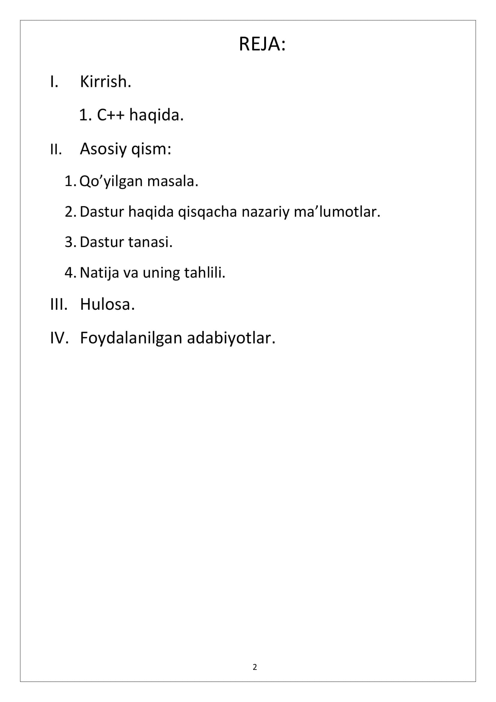 С++ dasturlash tilida massivlar ustida amallar va Tenglamalar sistemasini GAUSS usulida yechish 2