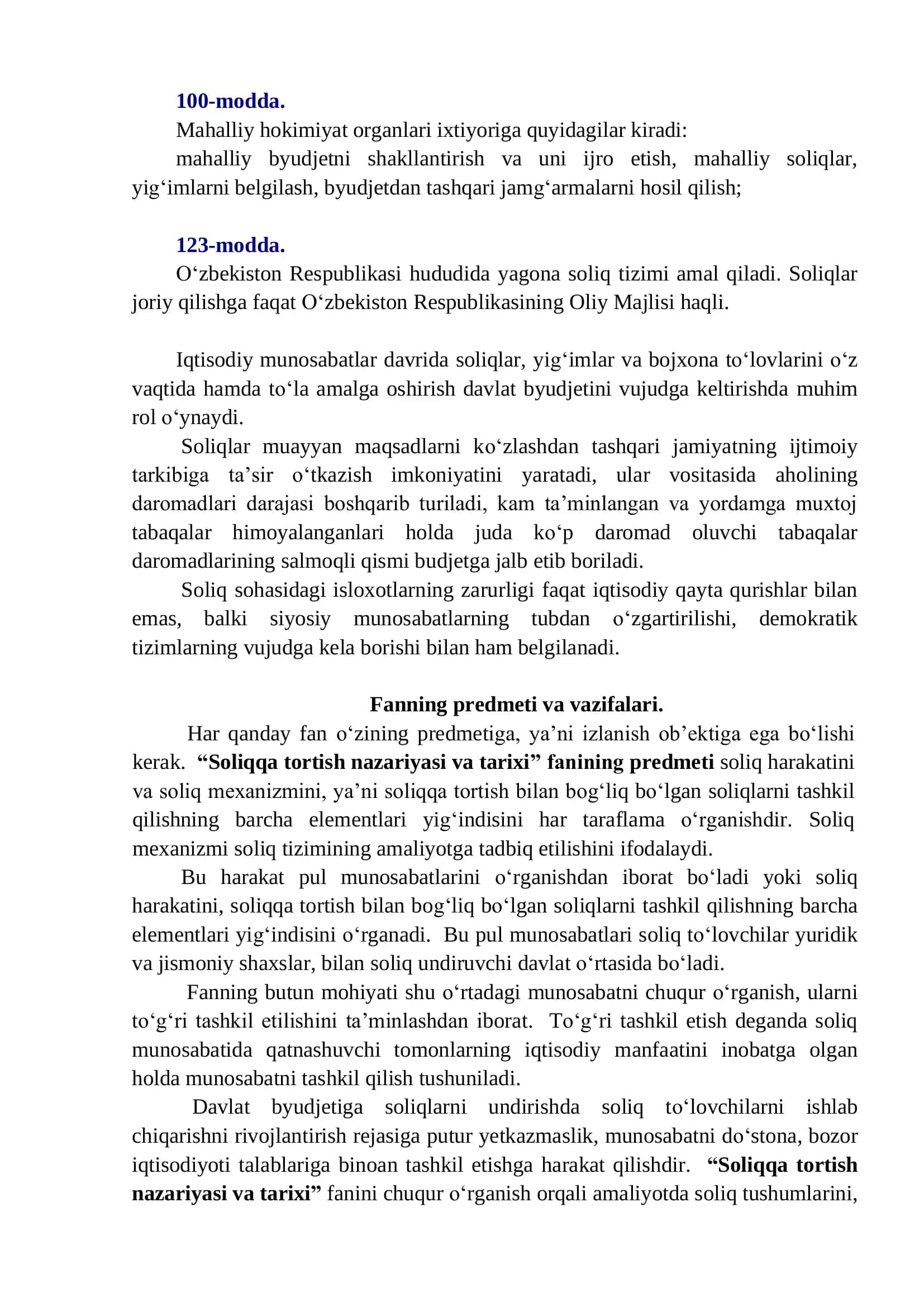 Soliqqa tortish nazariyasi va tarixi 2
