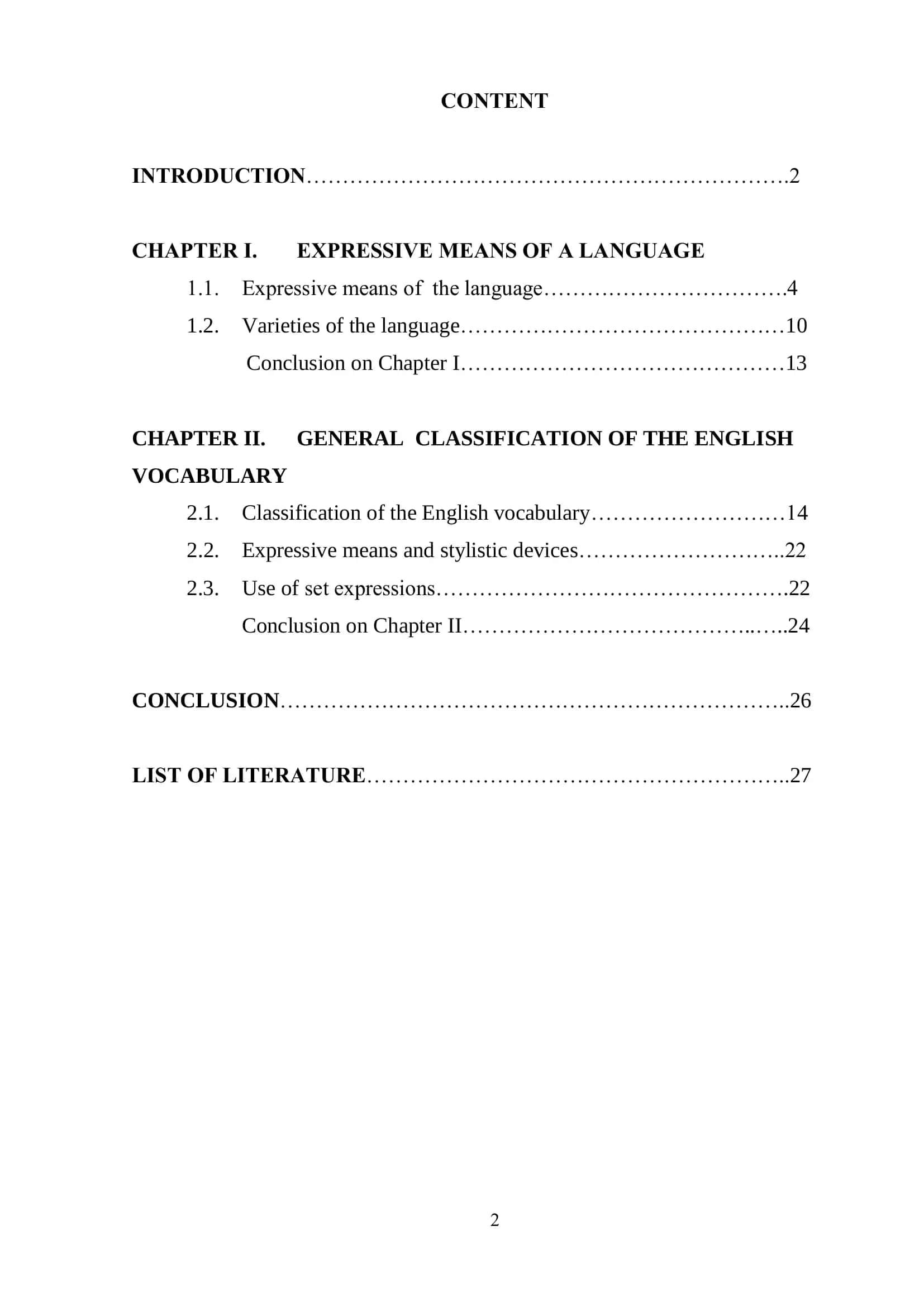 Expressive Means of a Language 2