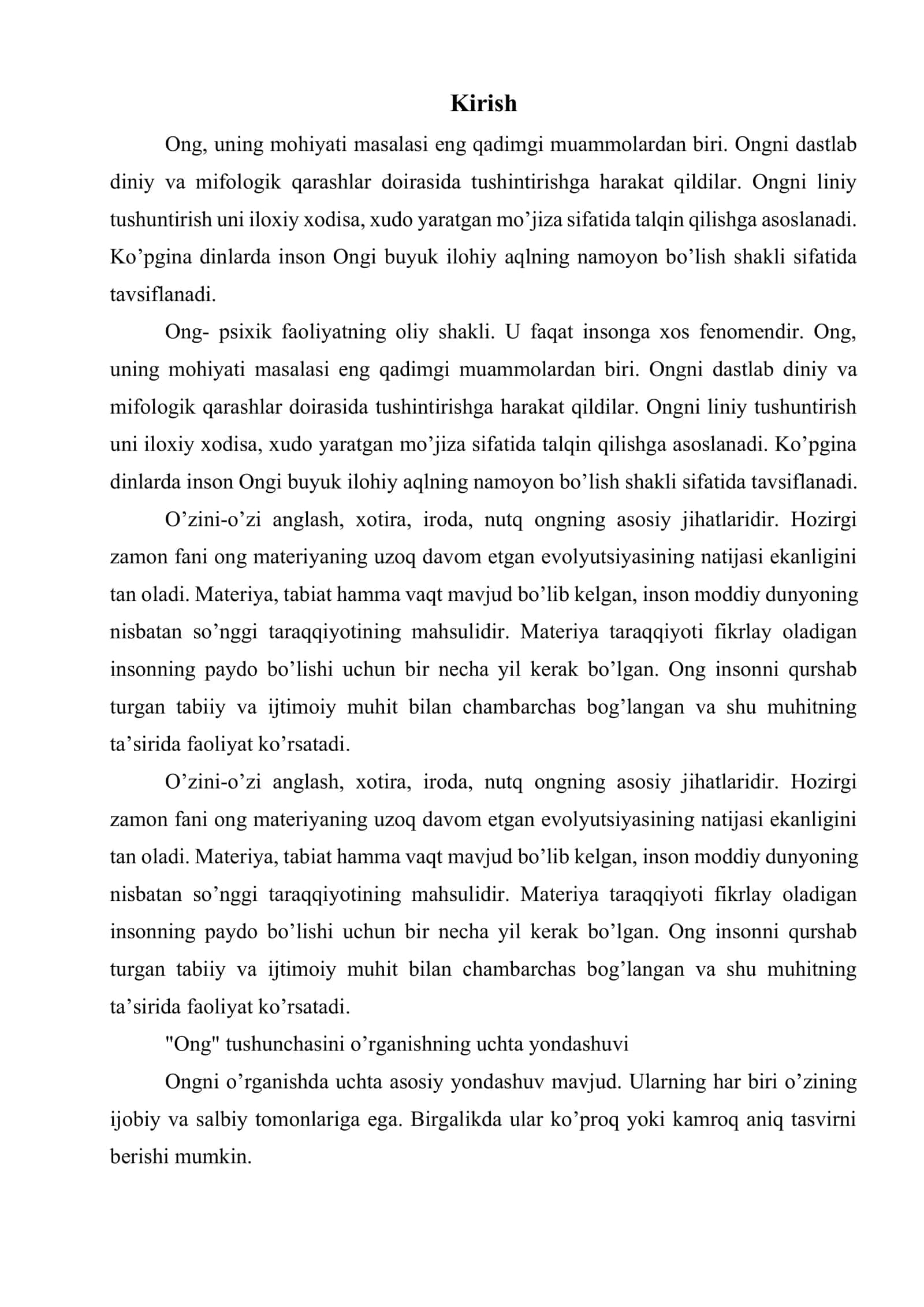 Ong-yuksak darajada shakllangan materiya ko’rinishi 2