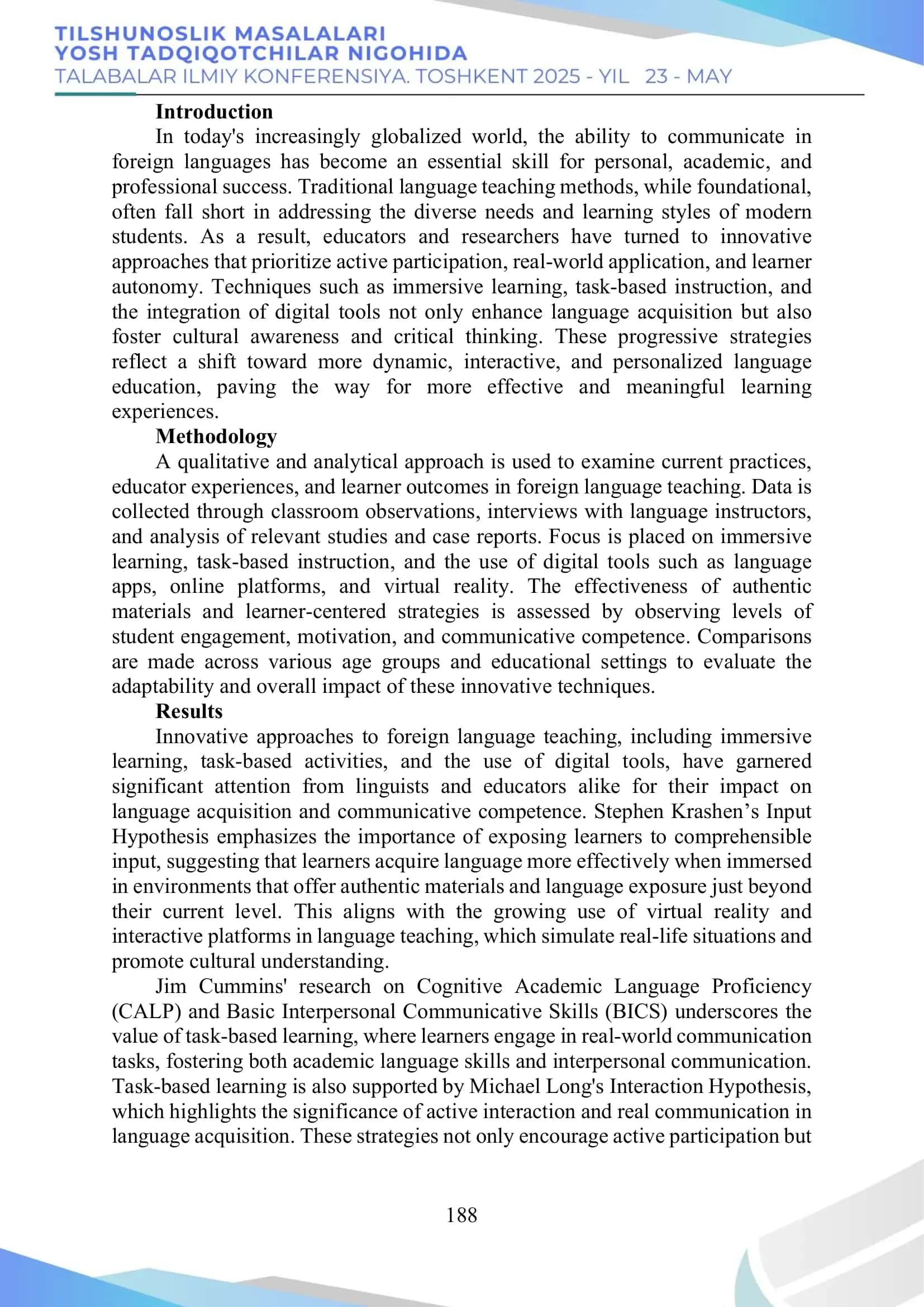 Innovative Approaches on Foreign Language Teaching 2