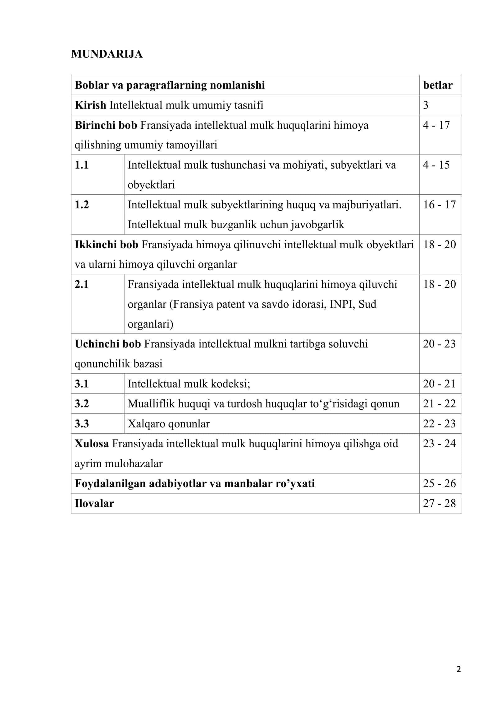Fransiyada intellektual mulkni himoya qilish tizimi va xususiyatlari 2