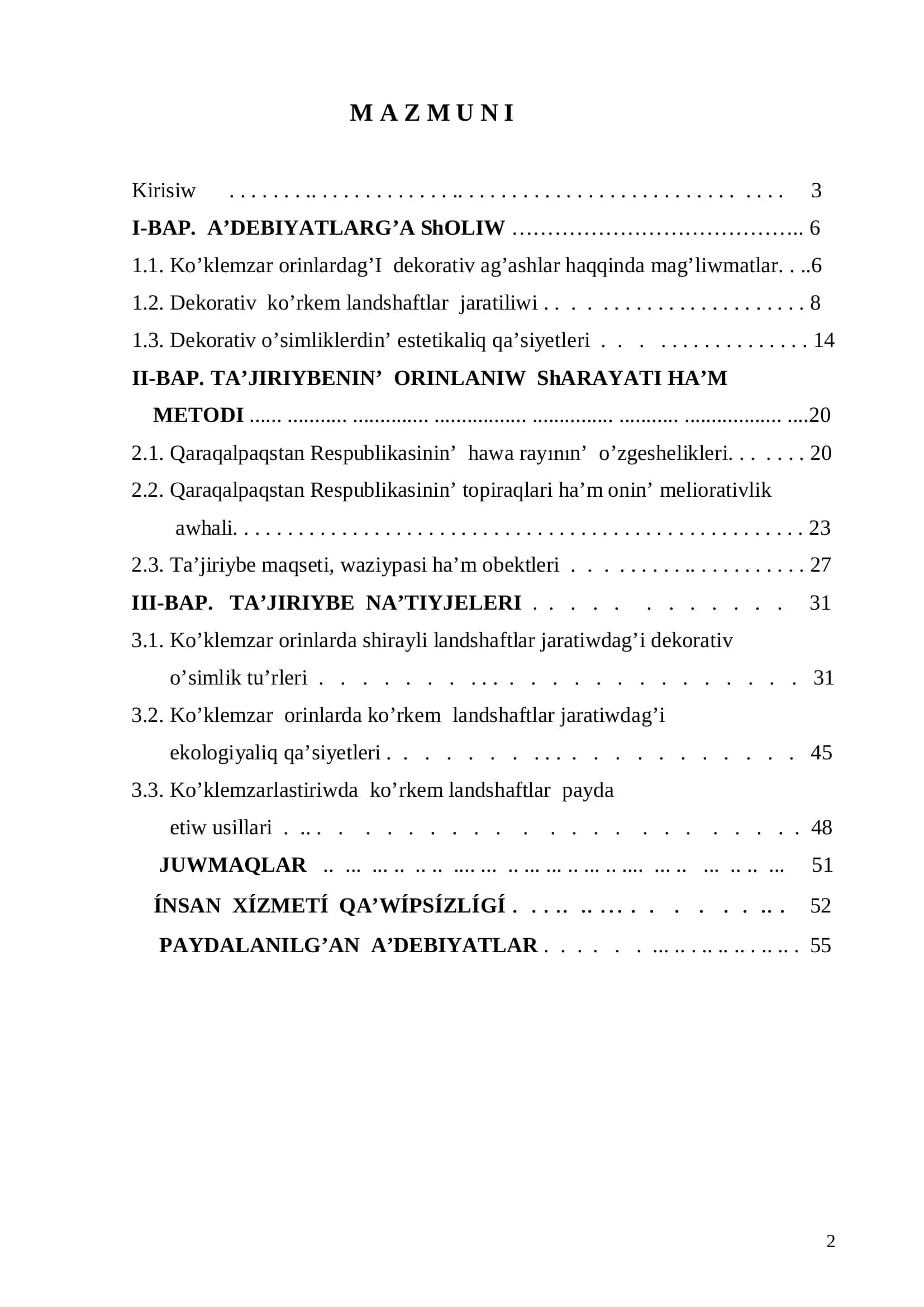 DEKORATIV TEREK TU’RLERĺNEN KO’RKEMLĺ KOMPOZĺTSĺYANI JARATIW 2