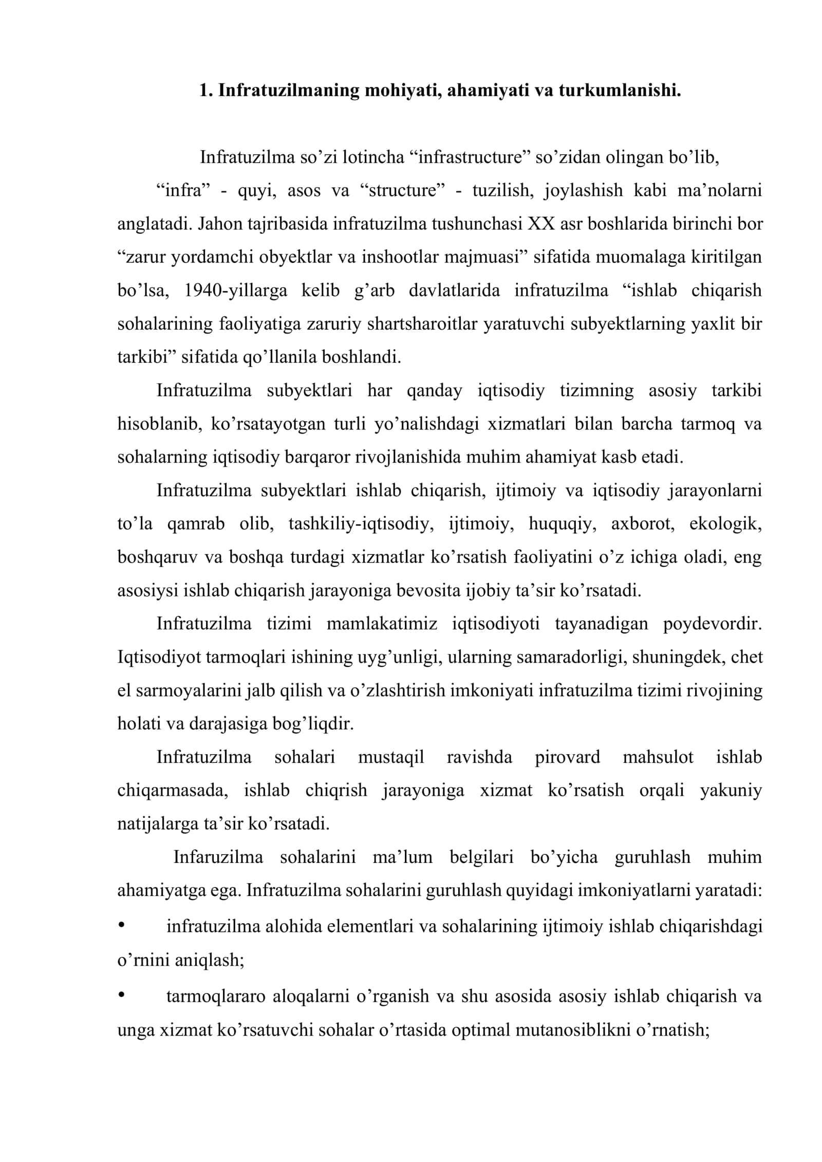 Qishloq xo’jaligida infratuzilma va uni rivojlantirish yo’llari 2