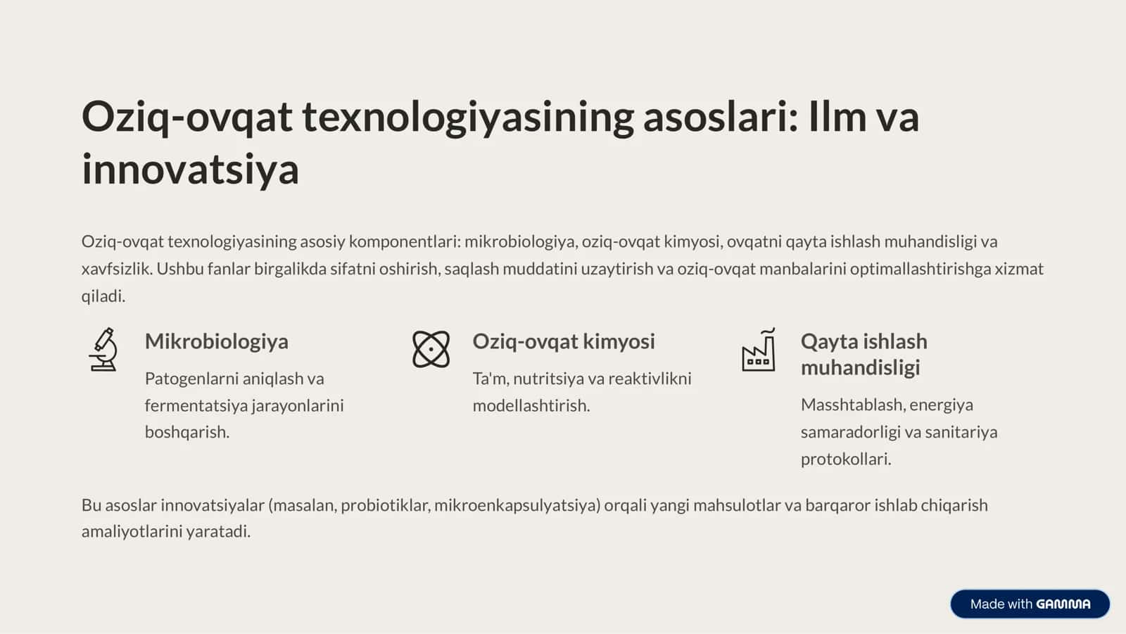 Oziq-ovqat texnologiyasi 2
