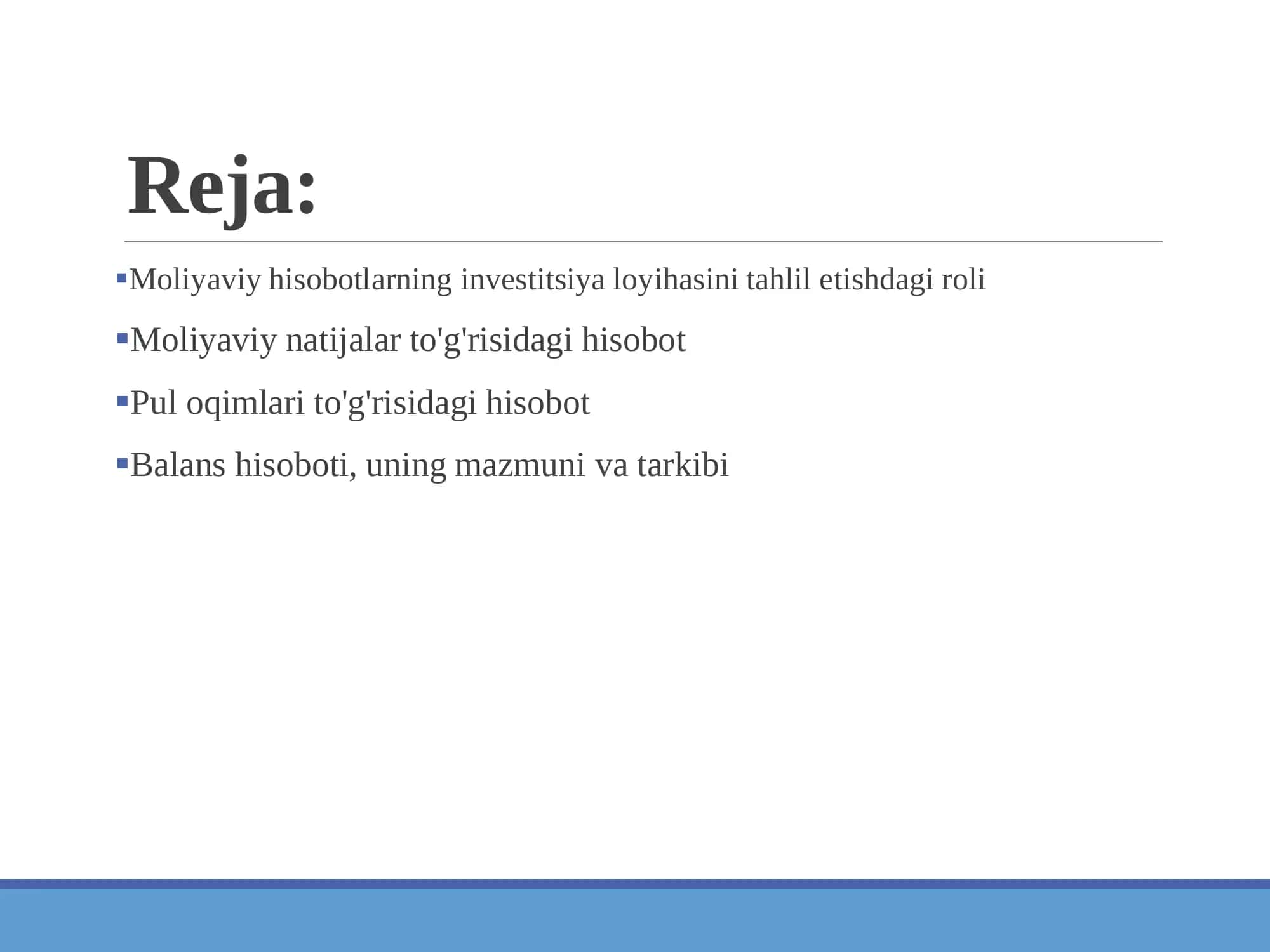 Investitsiya loyihasini tahlil etishda axborot manbalari 2