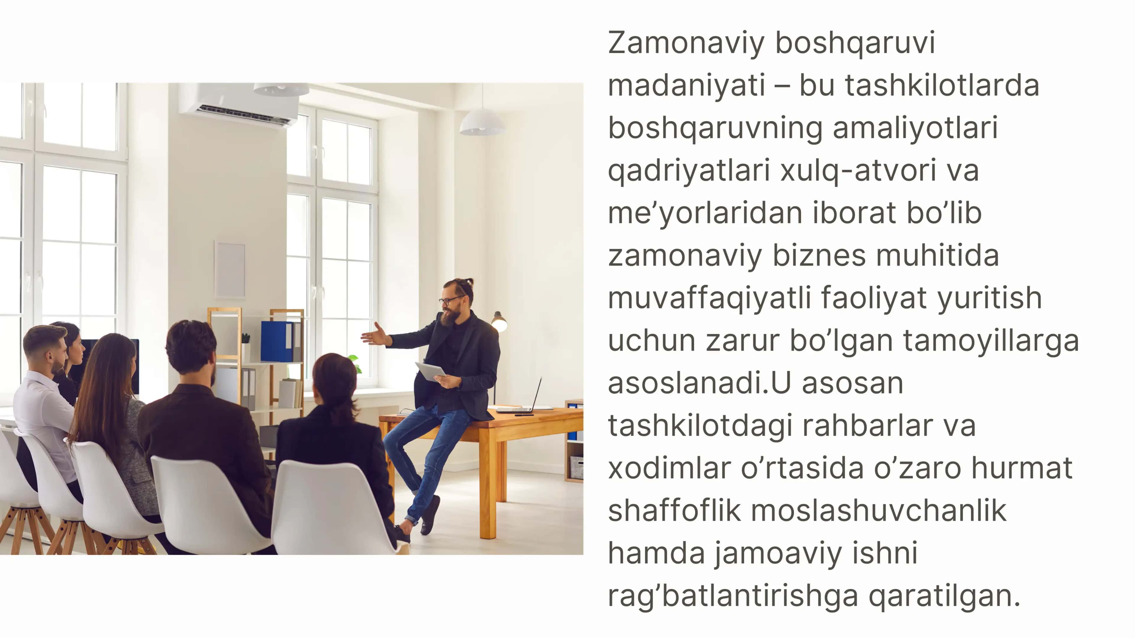 ZAMONAVIY BOSHQARUV MADANIYATI 2