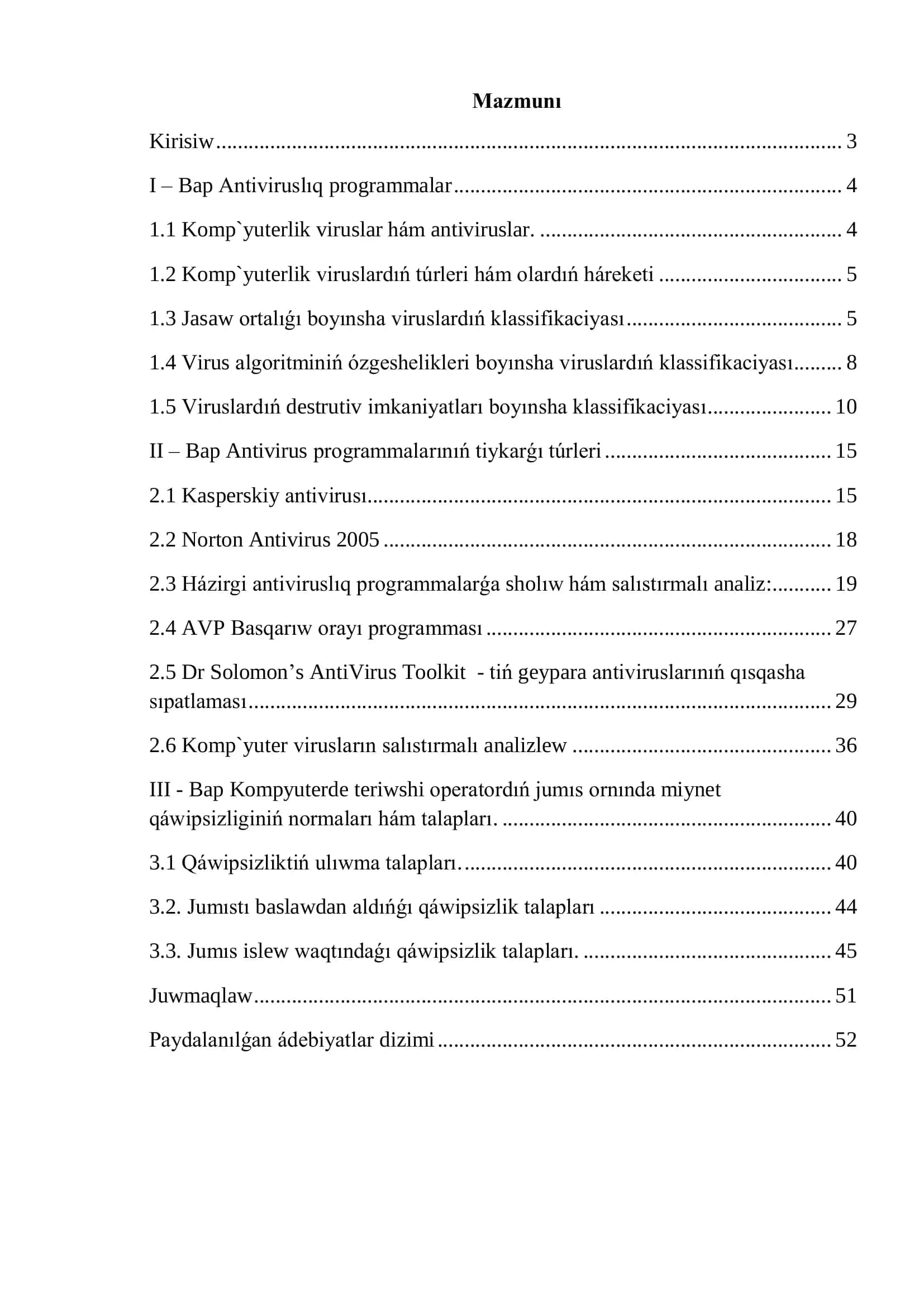 Kompyuter viruslari ham olar menen guresiw algoritmleri 2