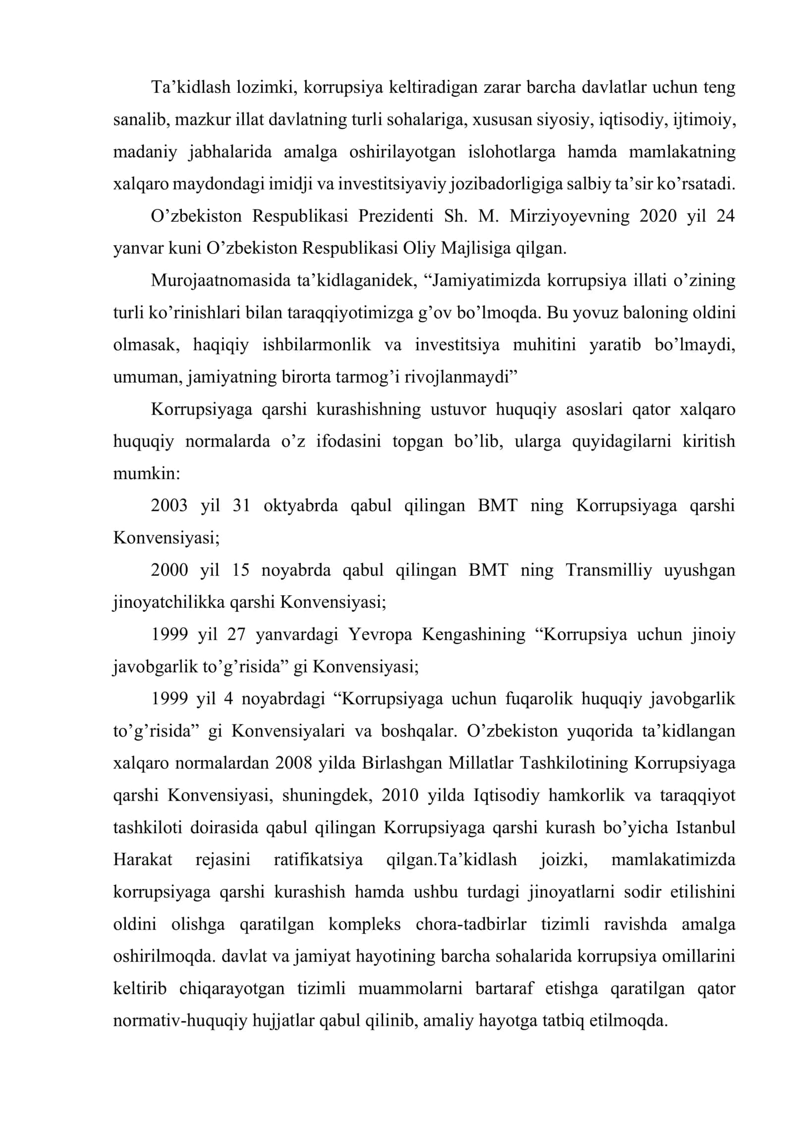 O’zbekistonda korrupsiyaga qarshi kurash mexanizmlari 2