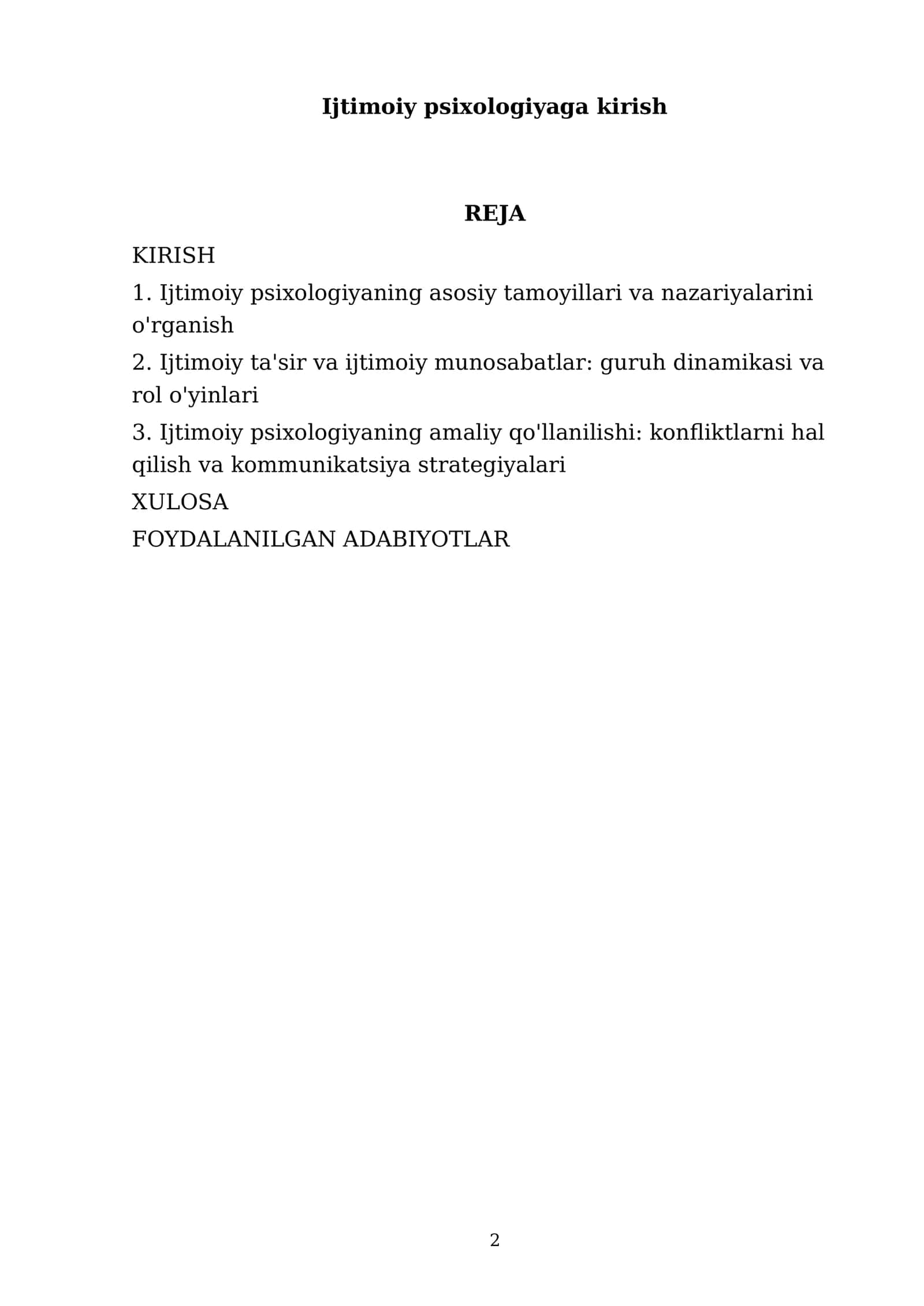 Ijtimoiy psixologiyaga kirish 2