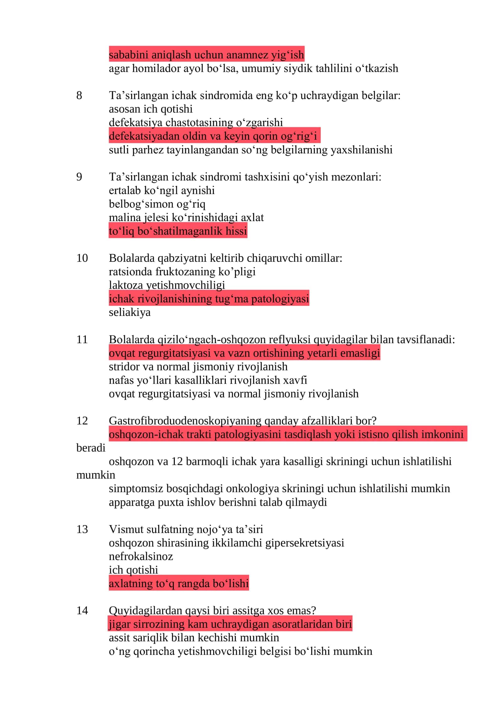 📚 Oilaviy shifokorlik mutaxassisligi bo'yicha 1005 ta test savol-javoblari to'plami ✅ 2