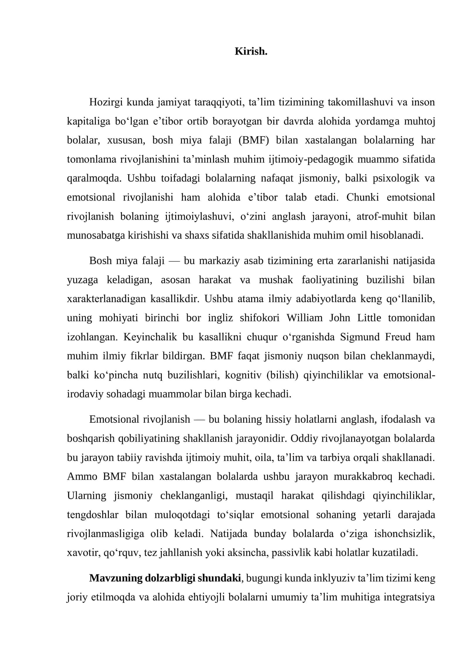 Bosh miya falaji bilan xastalangan bolalarda emotsional rivojlanish xususiyatlari 2