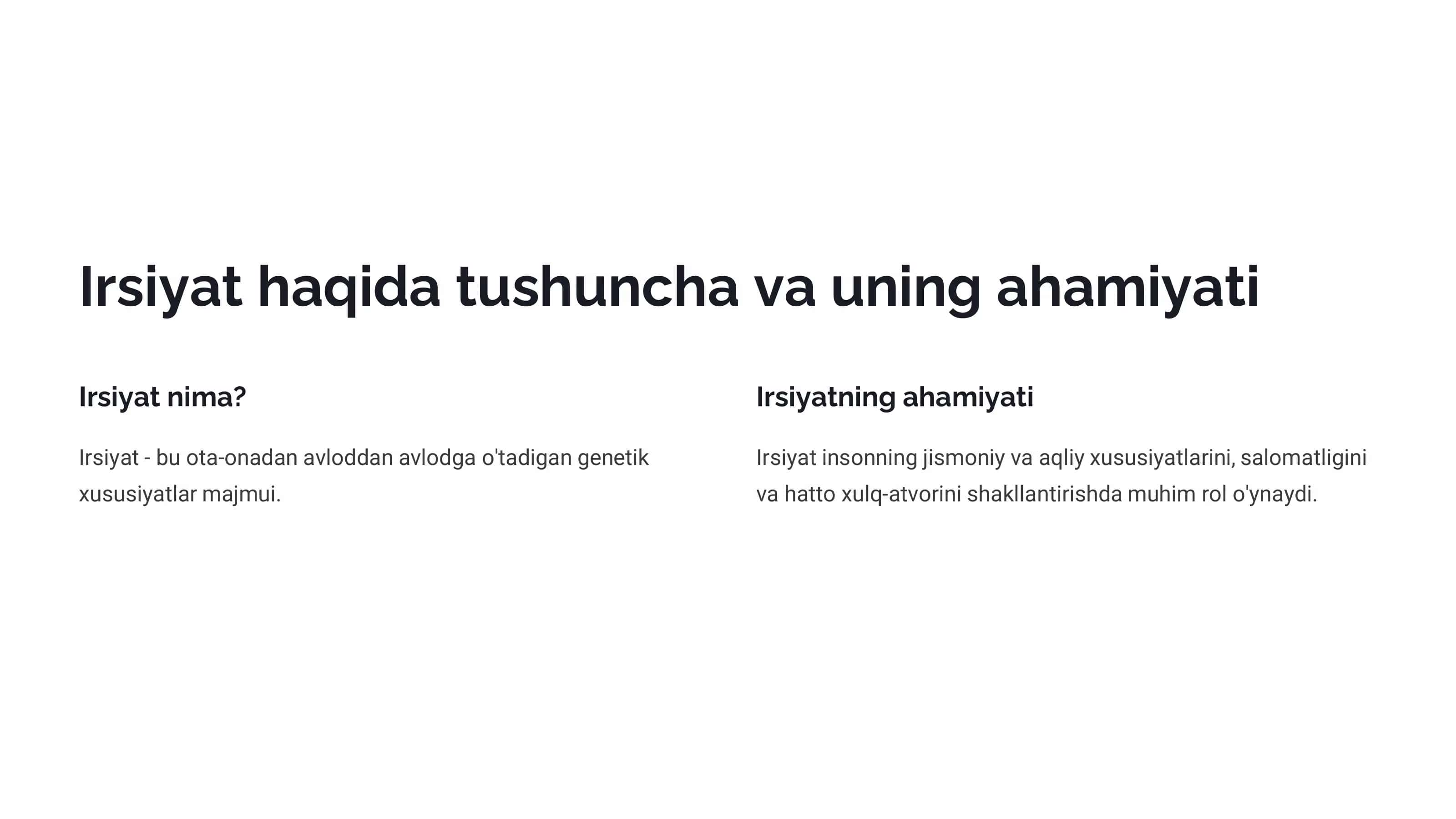 Antropogenetika: Odam Irsiyatini O'rganish Usullari 2