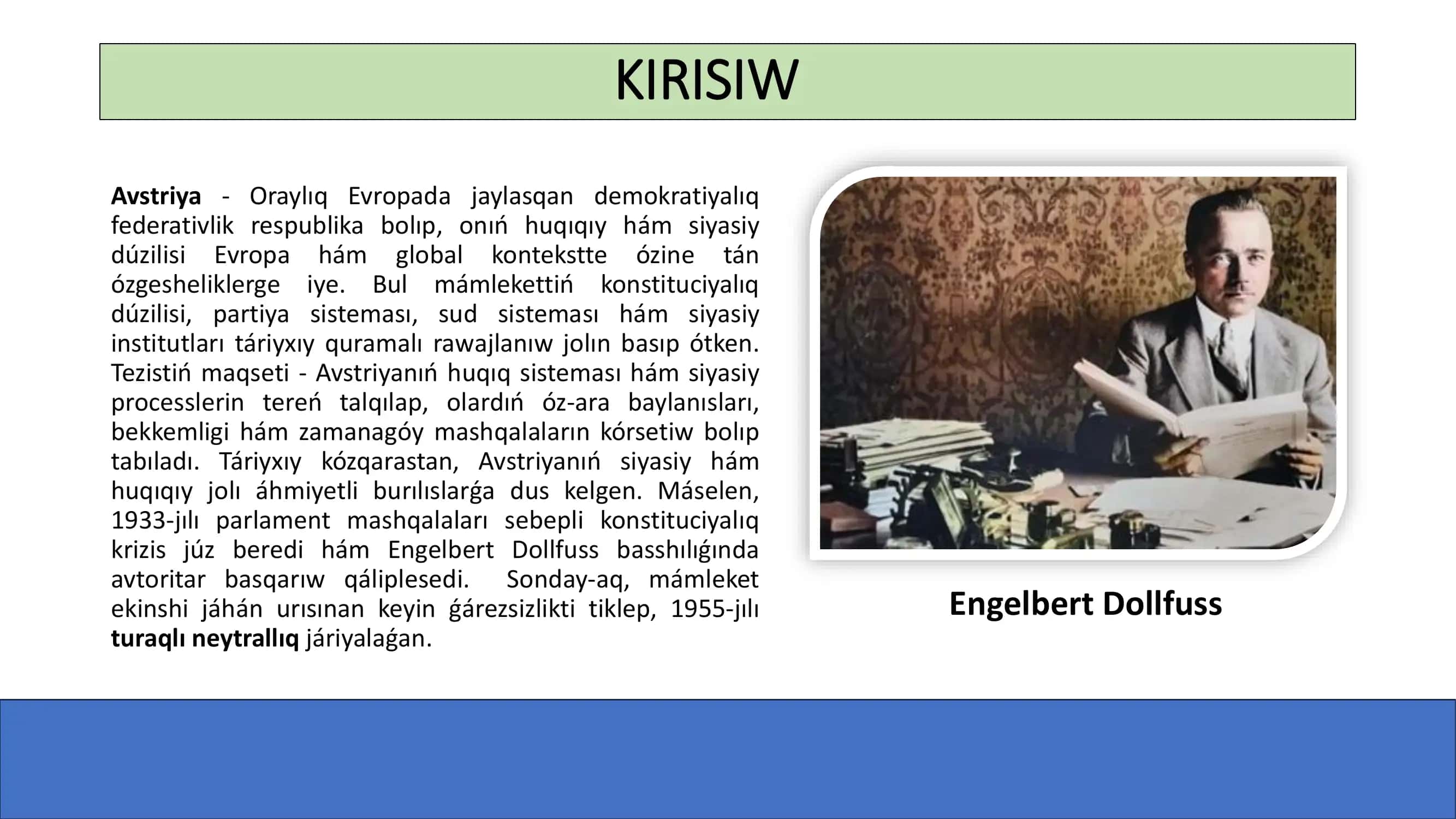 Avstriyada huqıq sisteması hám siyasatı (prezentaciya) 2