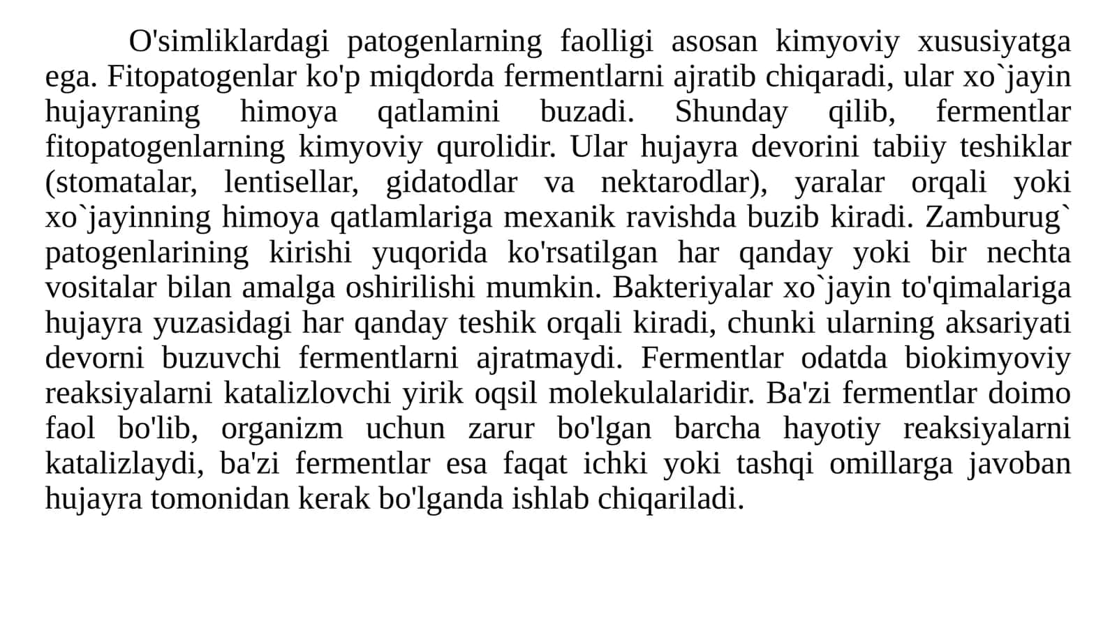 Patologiyalar rivojlanishida fermentlarning roli 2