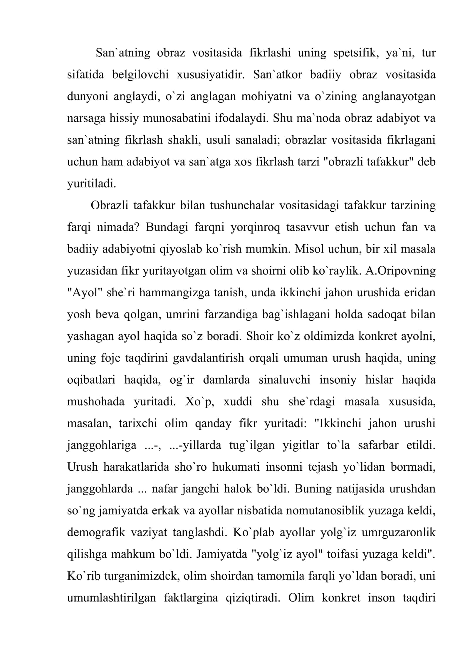 Badiiy obraz va obrazlilik 2