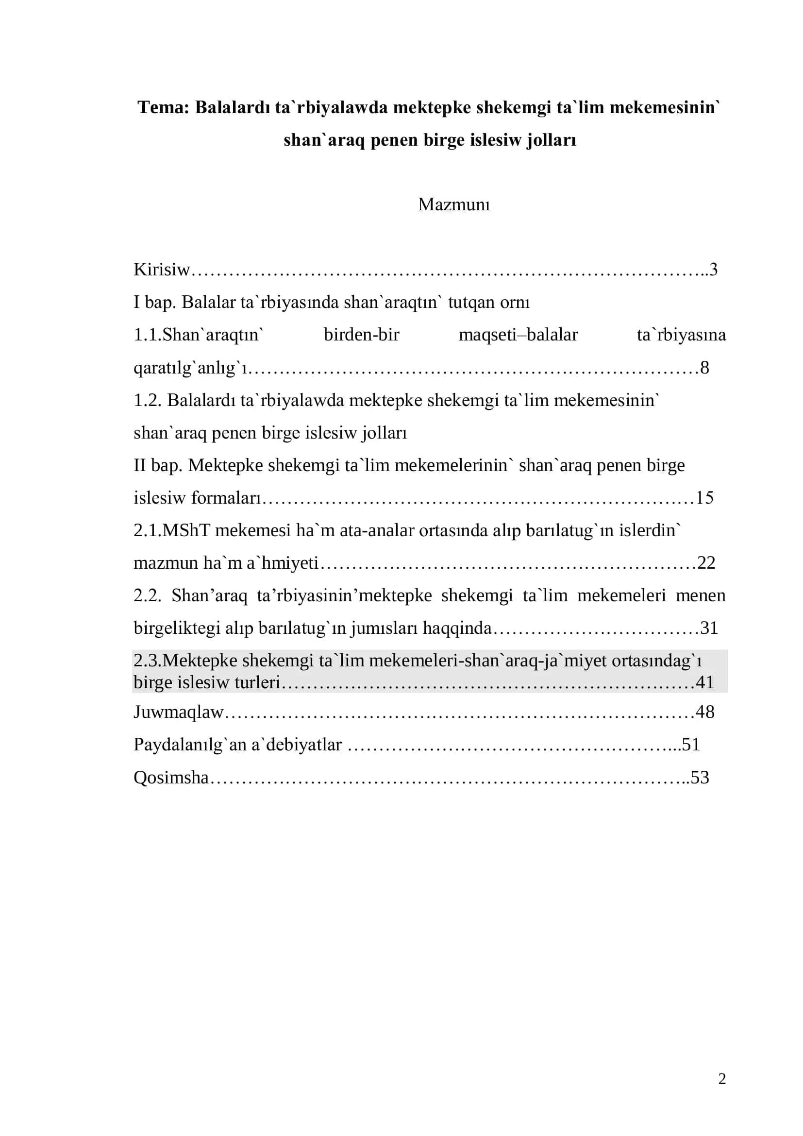 Mektepke shekemgi ta`lim ha`m balalar sporti 2