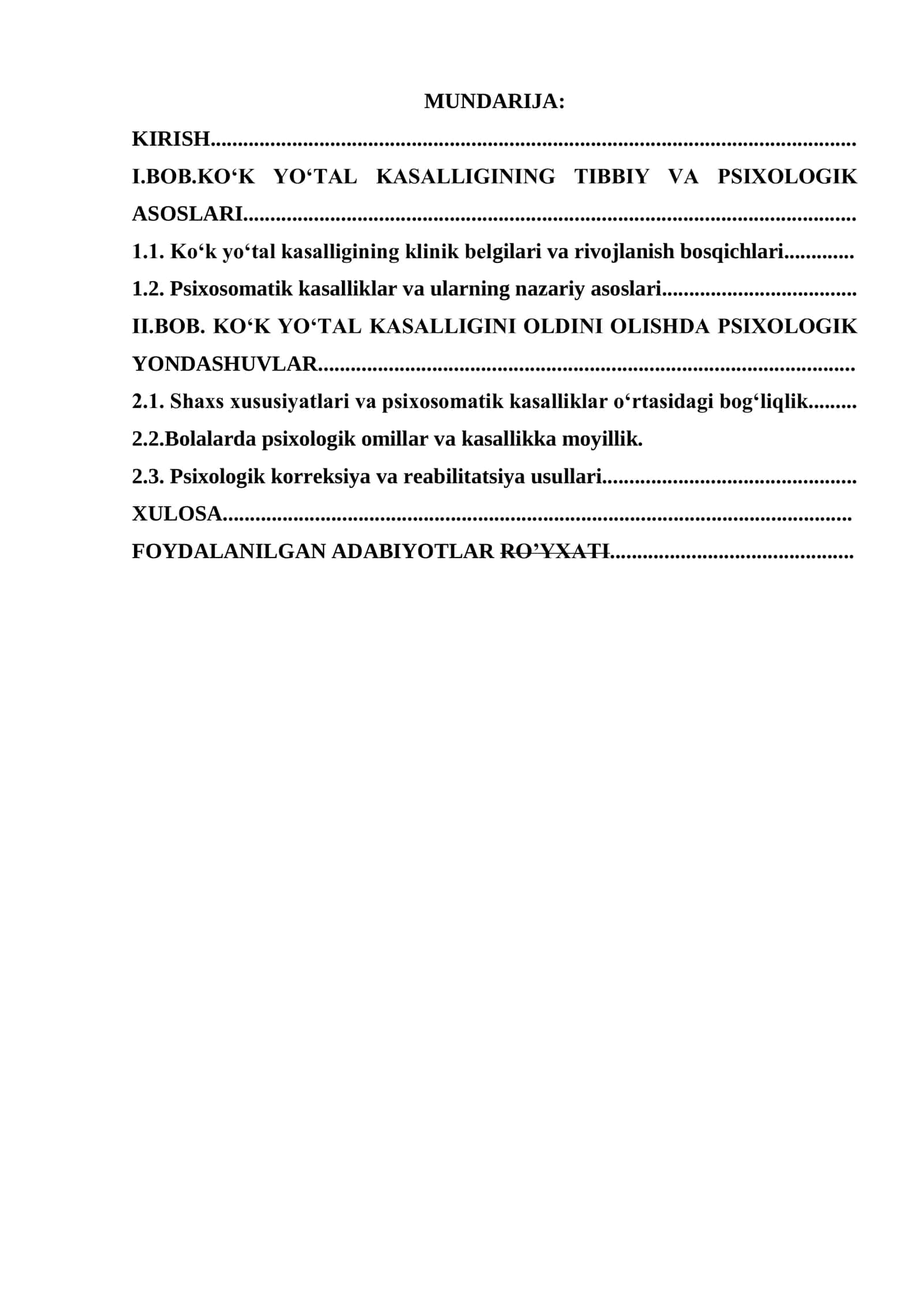 KLINIK PSIXOLOGIYASI FANIDAN KURS ISHI 2