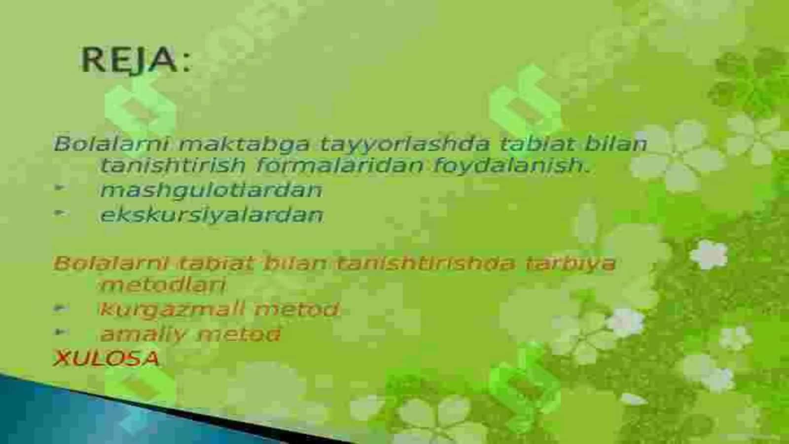 TARBIYA TURLARINI RIVOJLANTIRISH 2