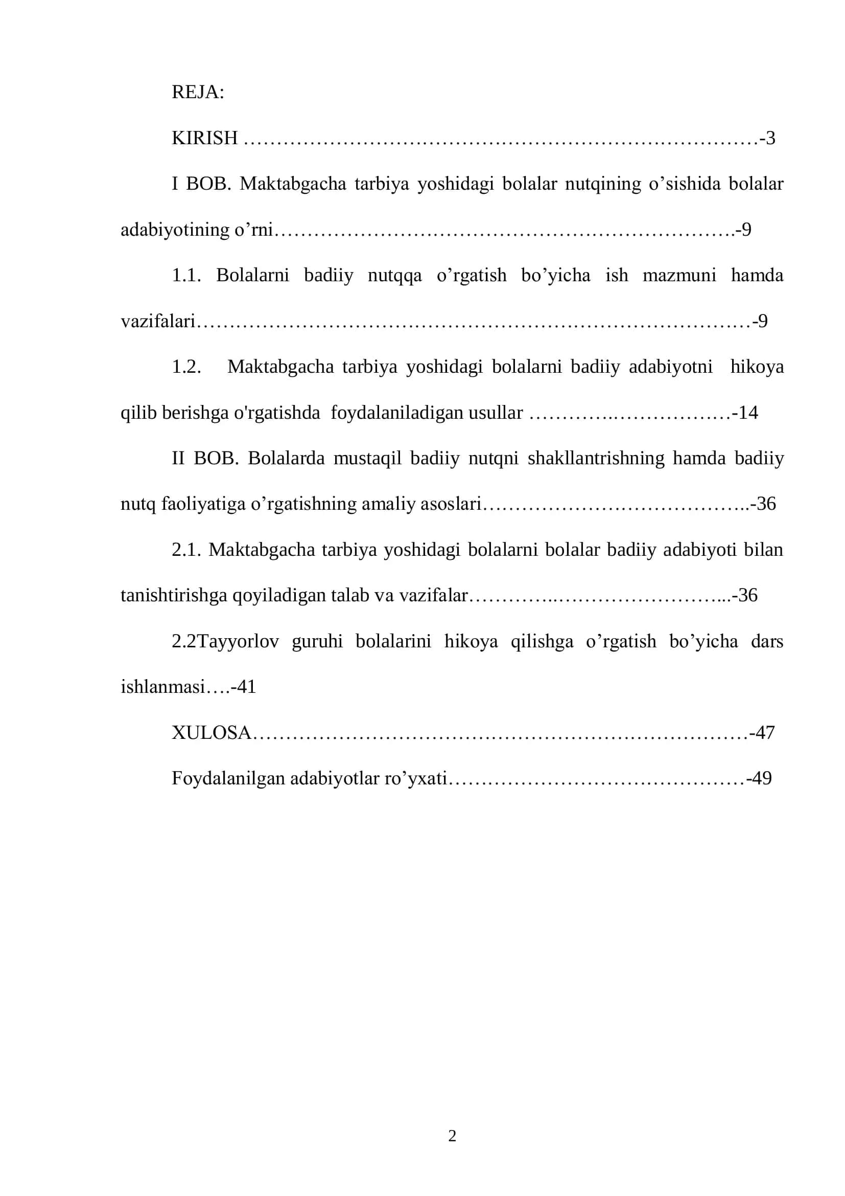 MAKTABGACHA TA’LIM YOSHIDAGI BOLALAR NUTQINI O’STIRISHDA BOLALAR ADABIYOTIDAN FOYDALANISH 2