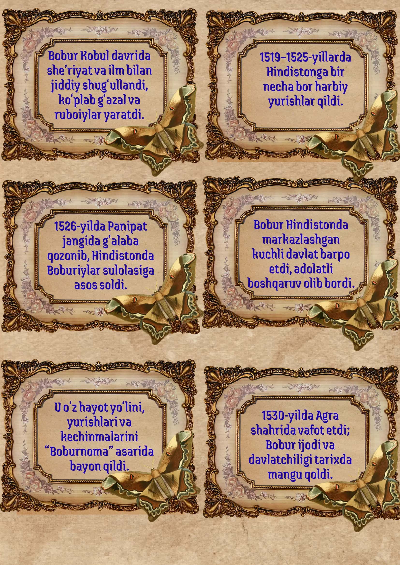 Zahiriddin Muhammad Bobur haqida ma'lumot 2