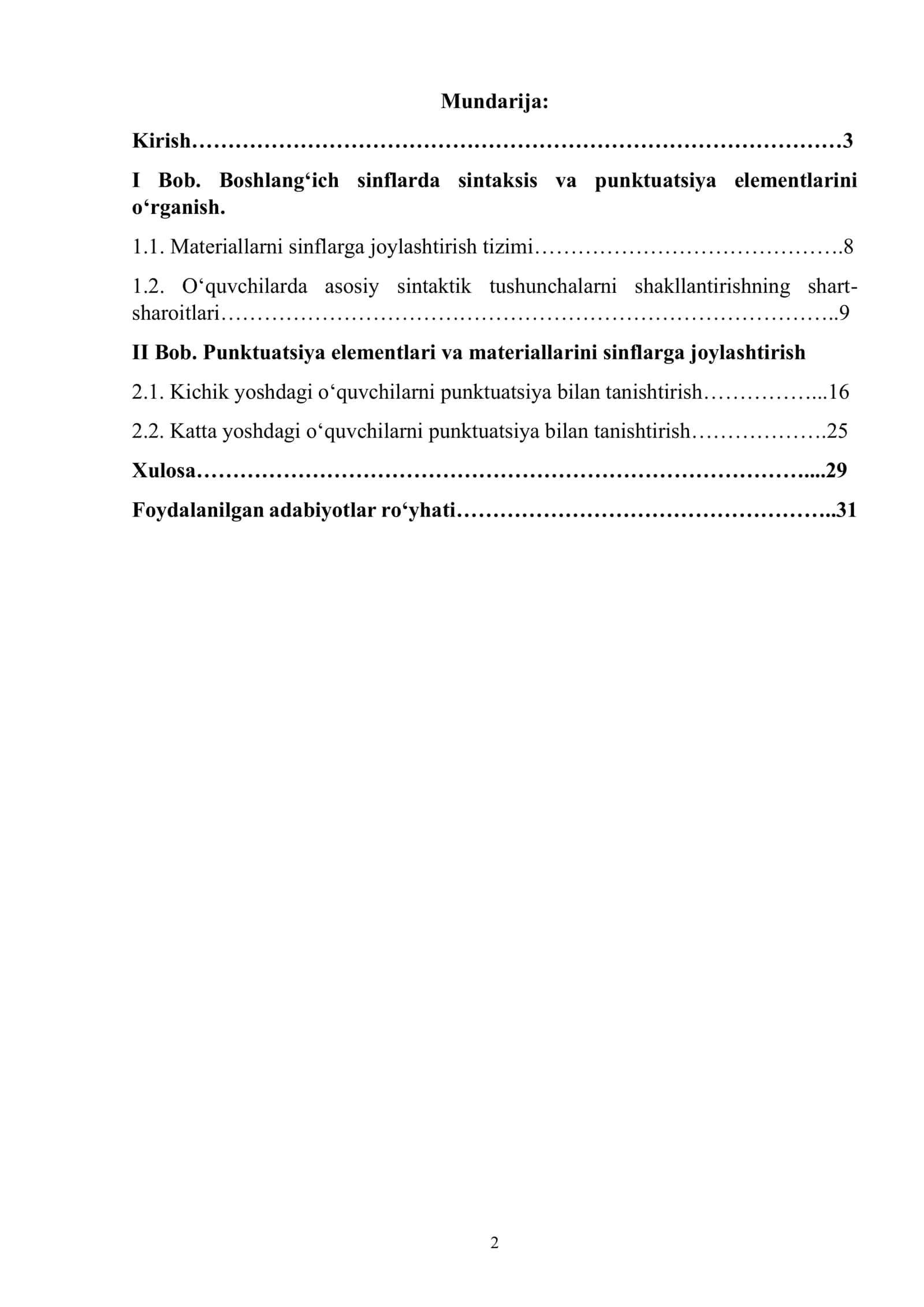 Boshlang‘ich sinflarda punktuatsiya elementlarini o‘rganish 2