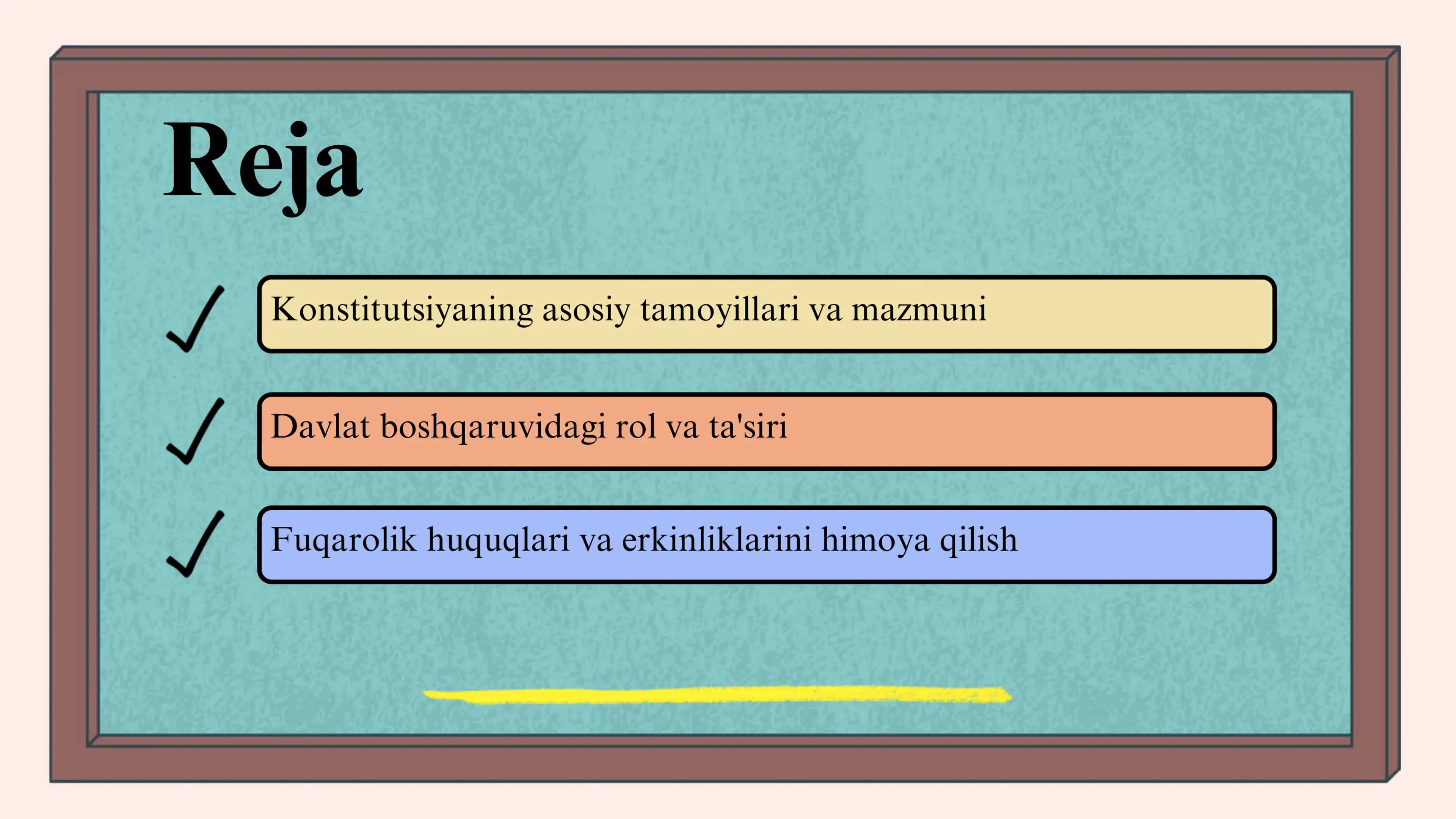 O`zbekiston Respublikasi Konstitutsiyasining davlat va jamiyat hayotida tutgan o`rni 2