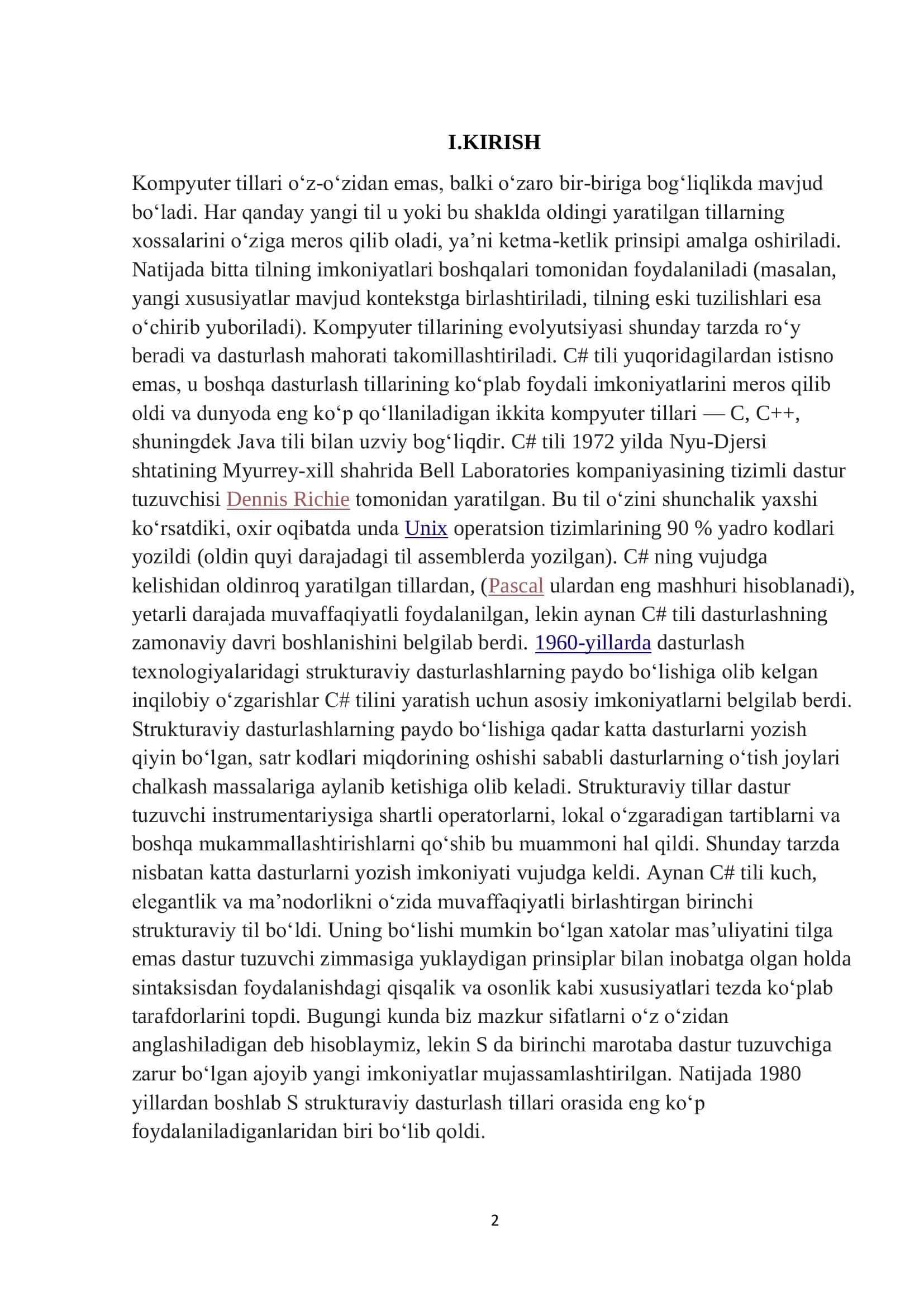 C# dasturlash tili 2