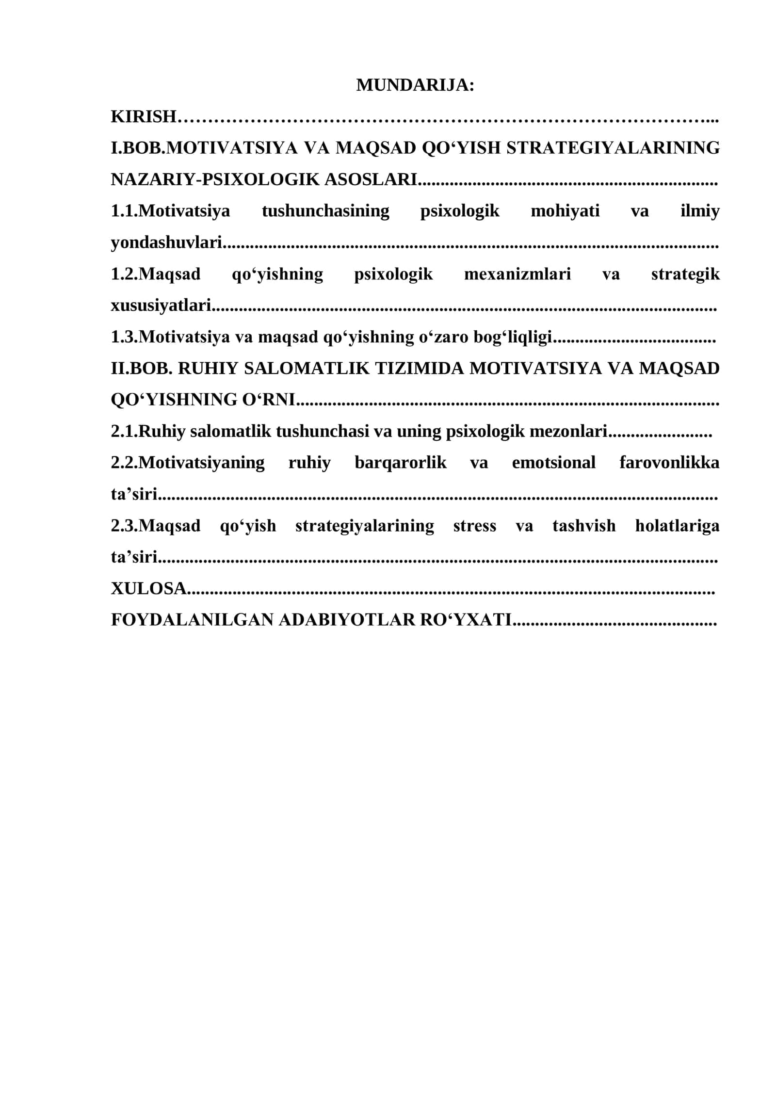 MOTIVATSIYA VA MAQSAD QO'YISH STRATEGIYALARI RUHIY SALOMATLIK 2
