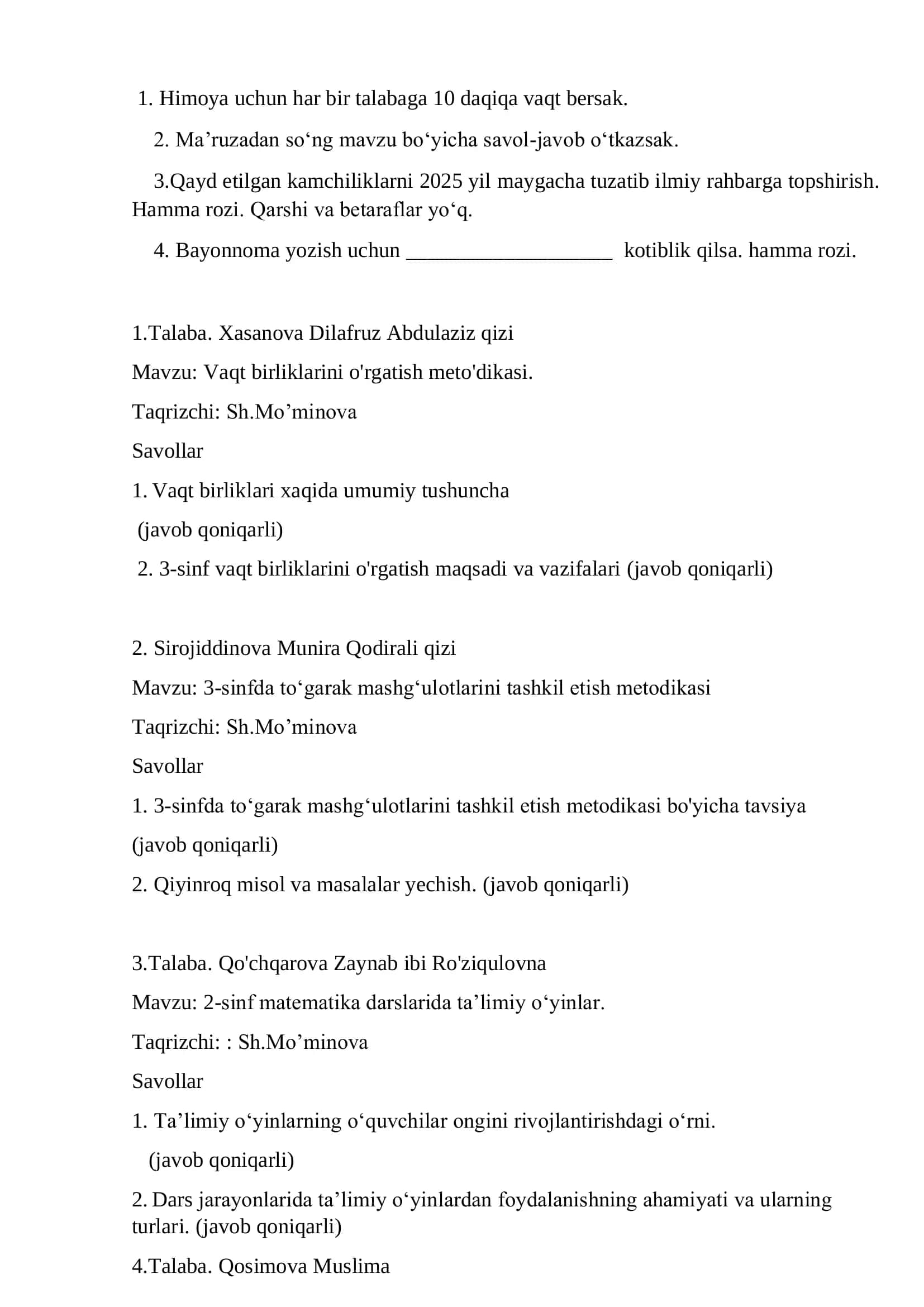 "Matematika o’qitish metodikasi" 2