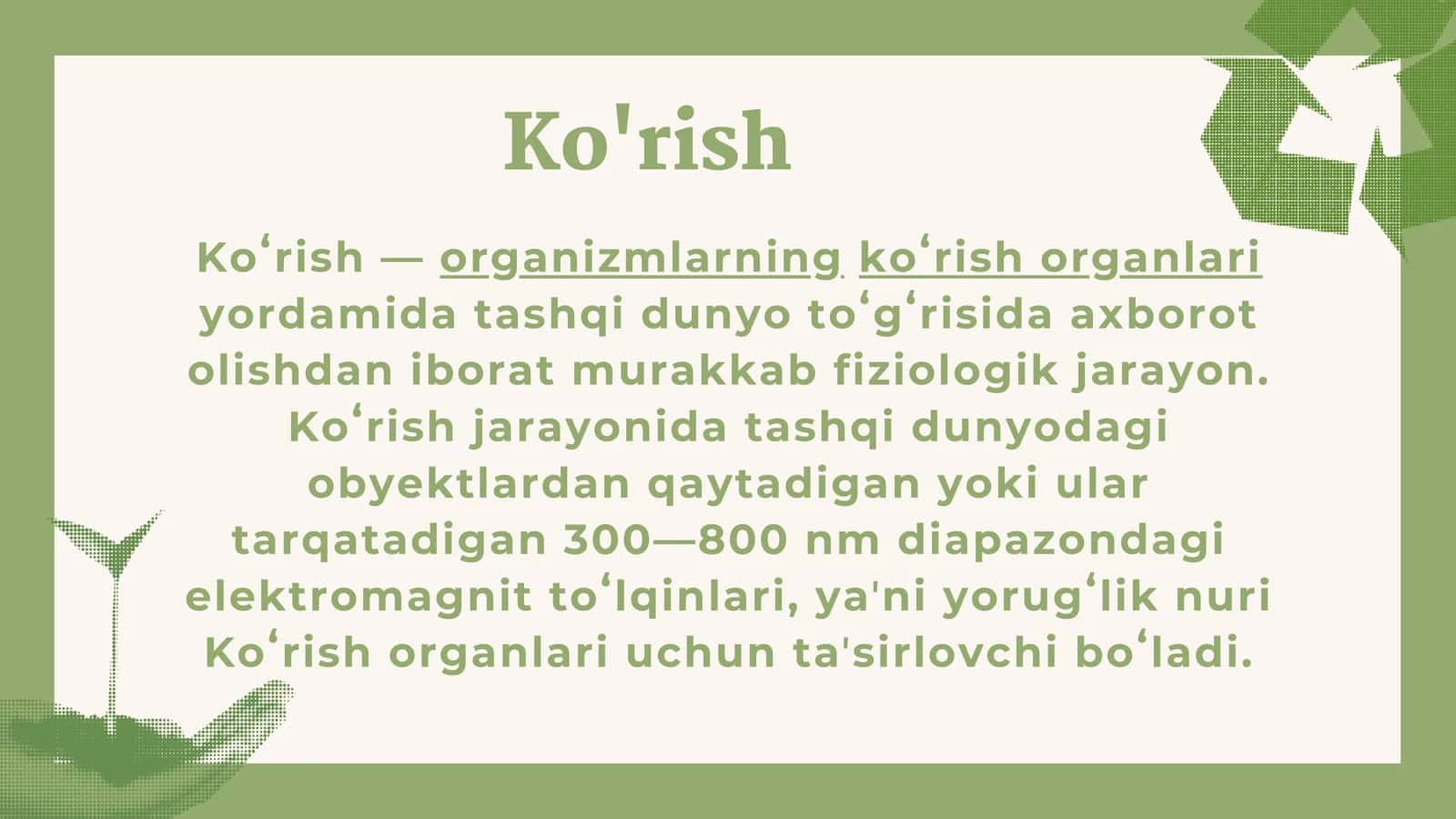 Ko'rish o'tkirligini aniqlash 2