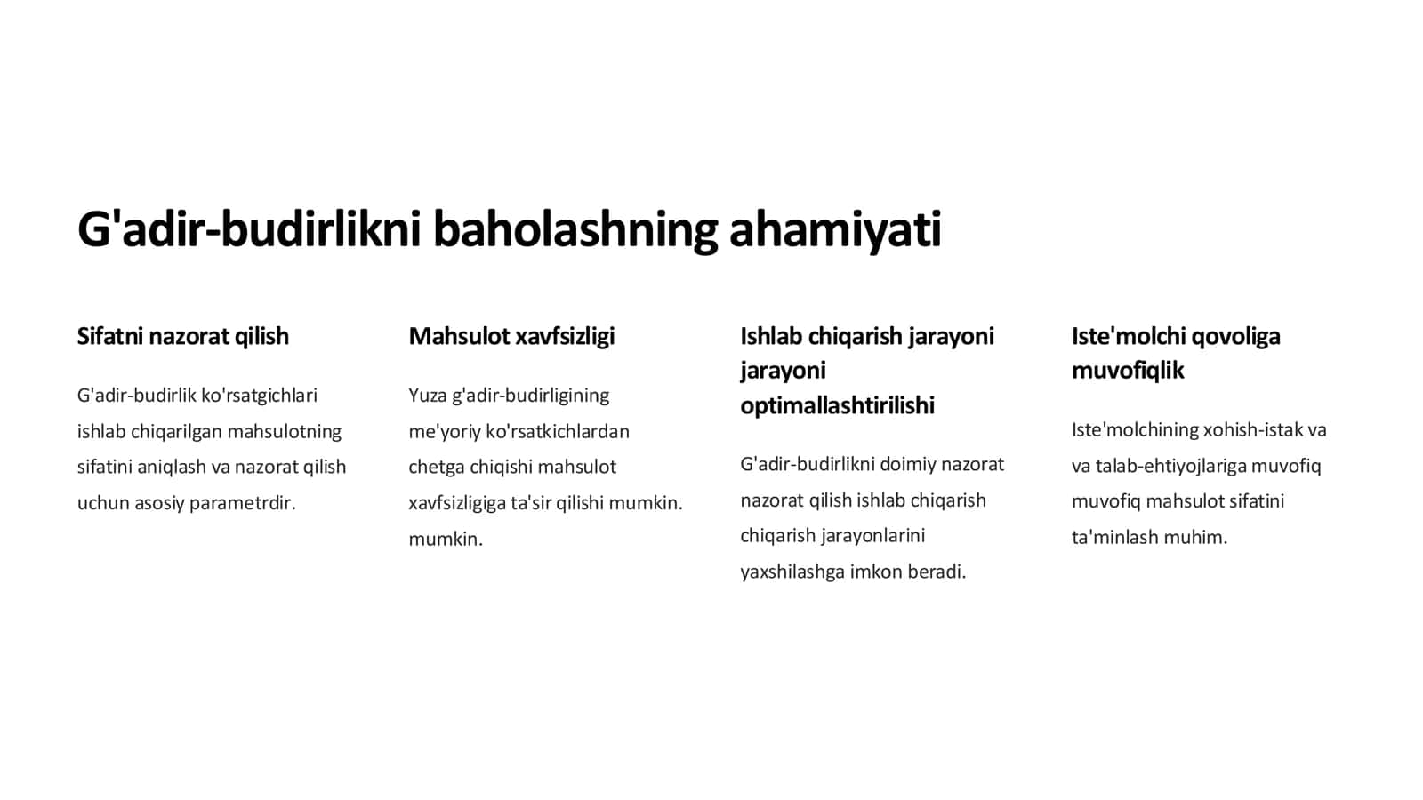 Yuza g'adir-budirligini baholash 2