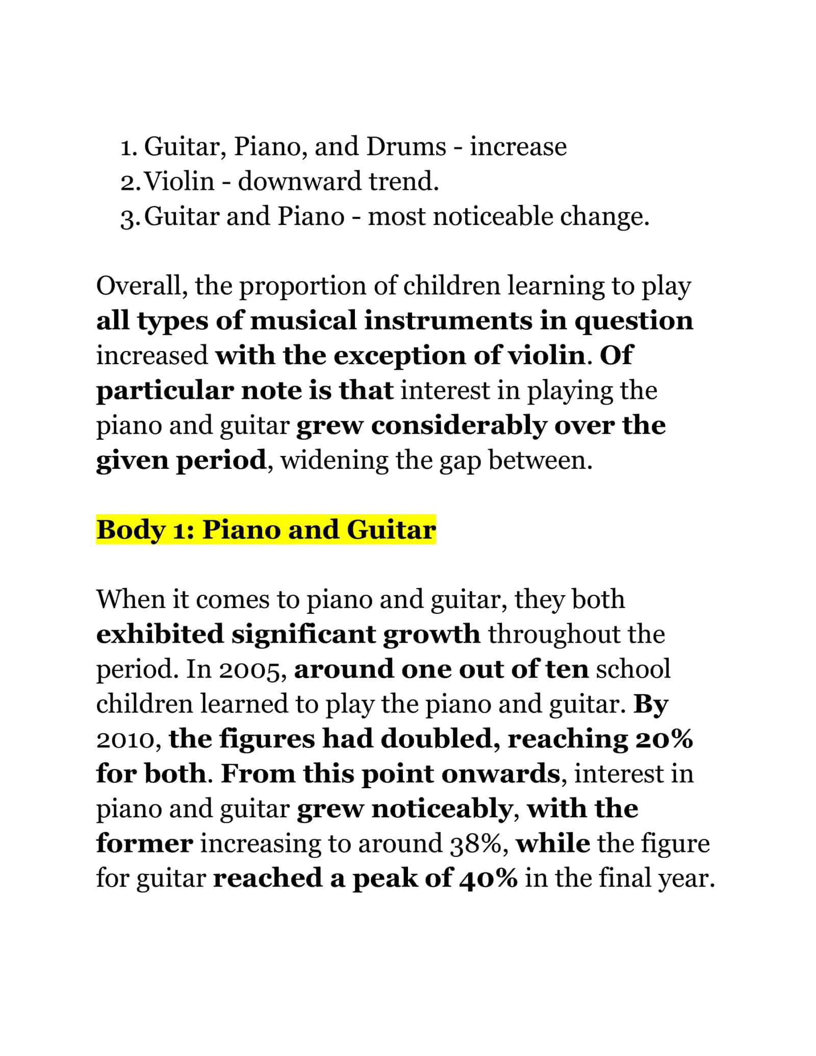 WRITING TASK 1 2