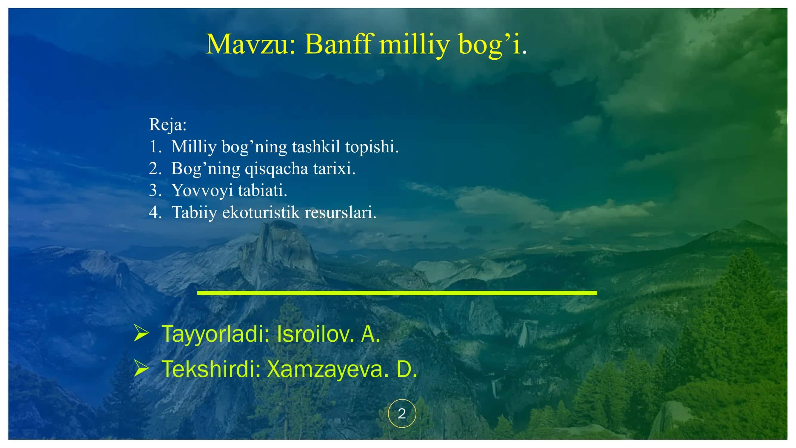 Ekologik turizm 2