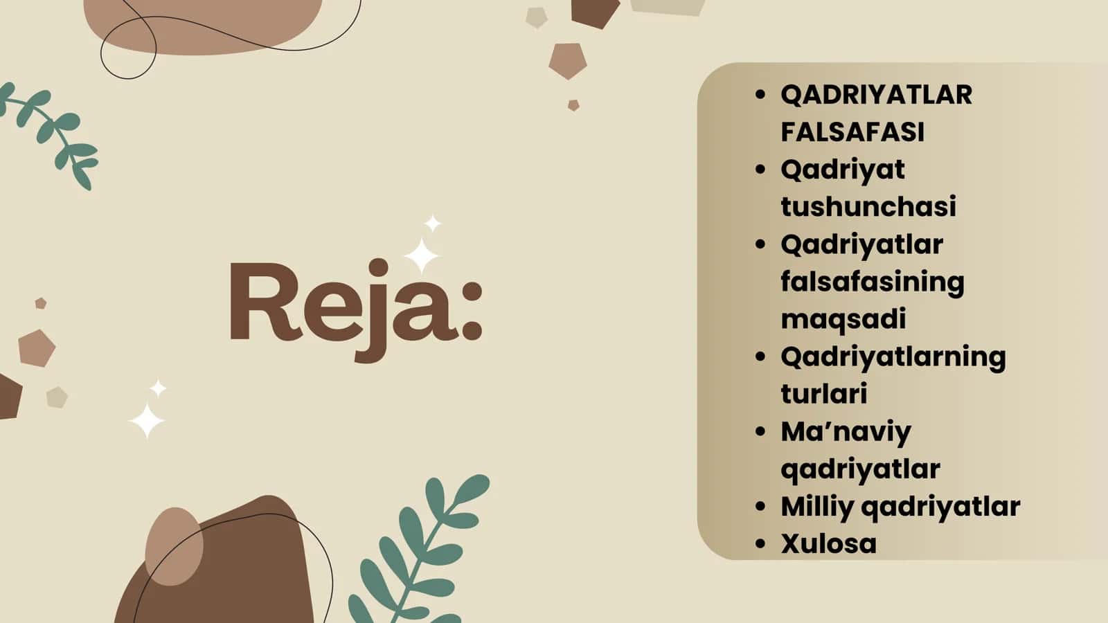 Qadriyatlar falsafasi 2