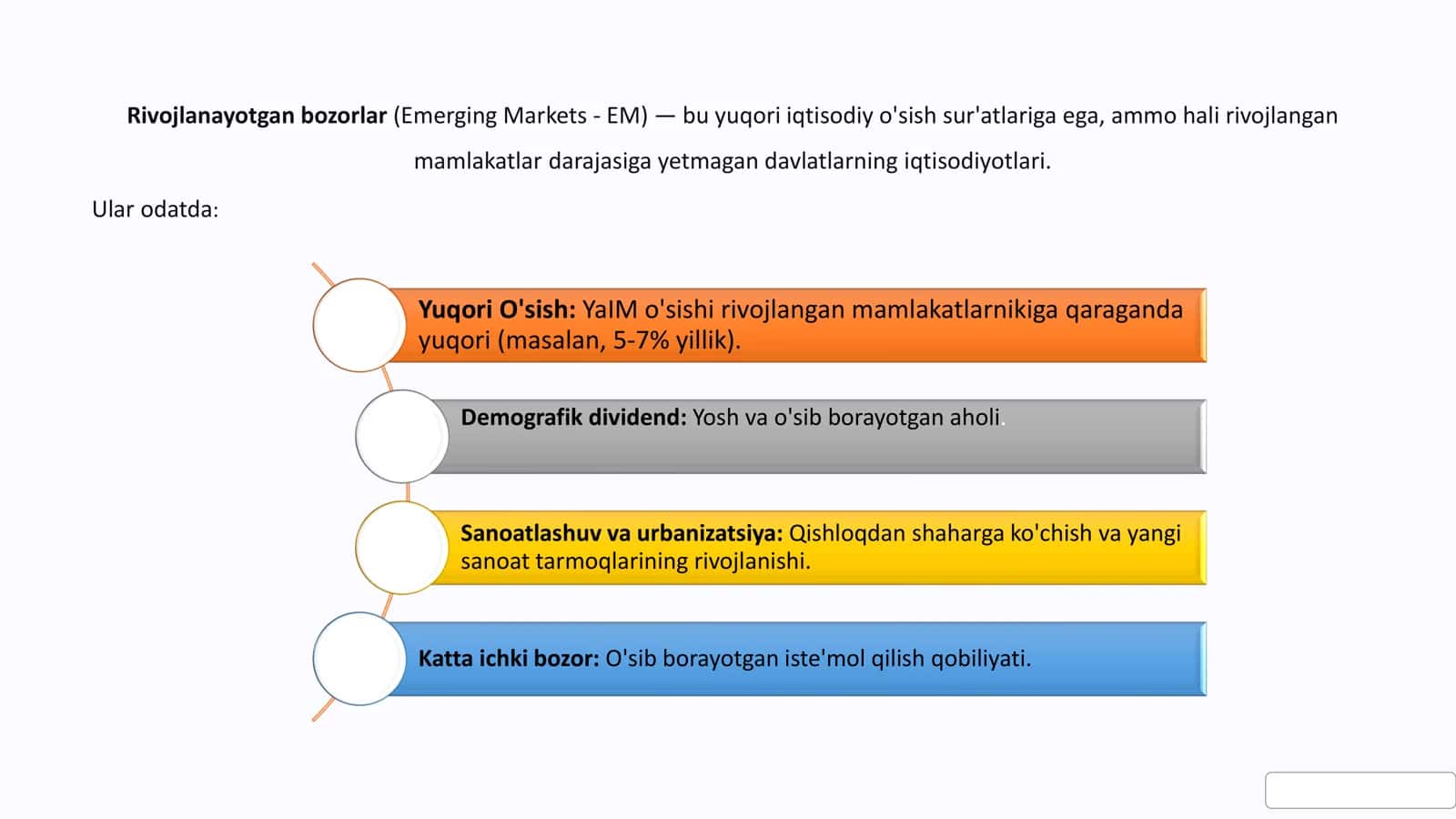 Rivojlanayotgan bozorlar va moliyaviy inqirozning o‘sishi 2