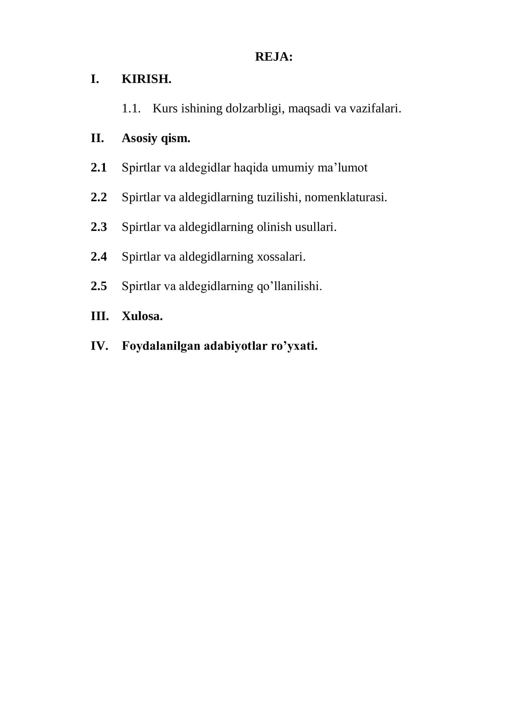 Spirtlar va aldegidlar mavzusini o’qitish metodikasi 2
