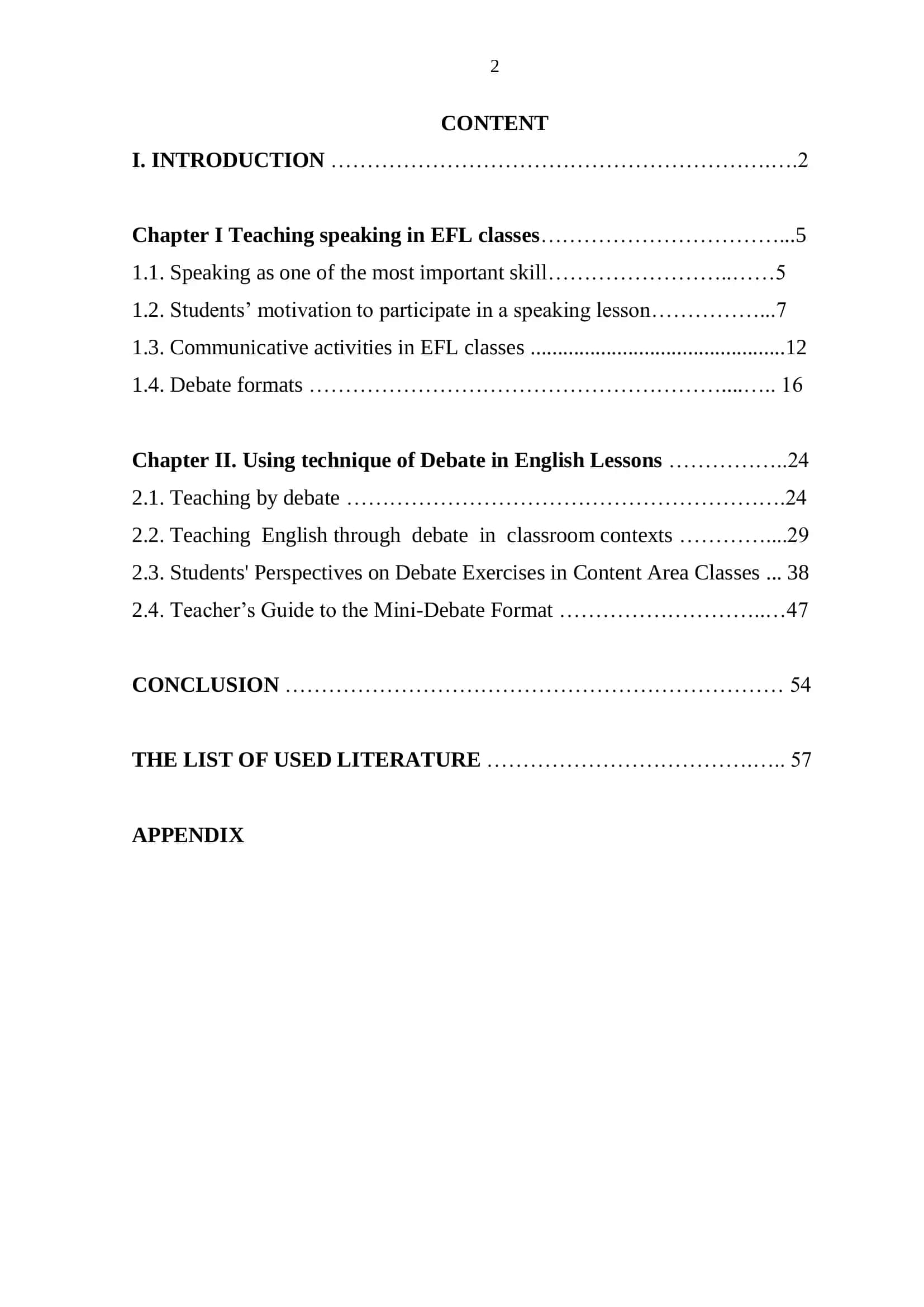 Using the Technique of “Debates” as a Way of Developing Speaking in English Lessons 2
