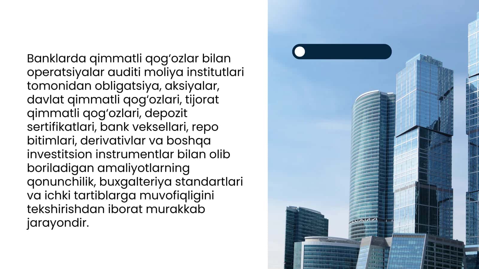 BANKLARDA QIMMATLI QOG‘OZLAR BILAN OPERATSIYALAR AUDITI 2