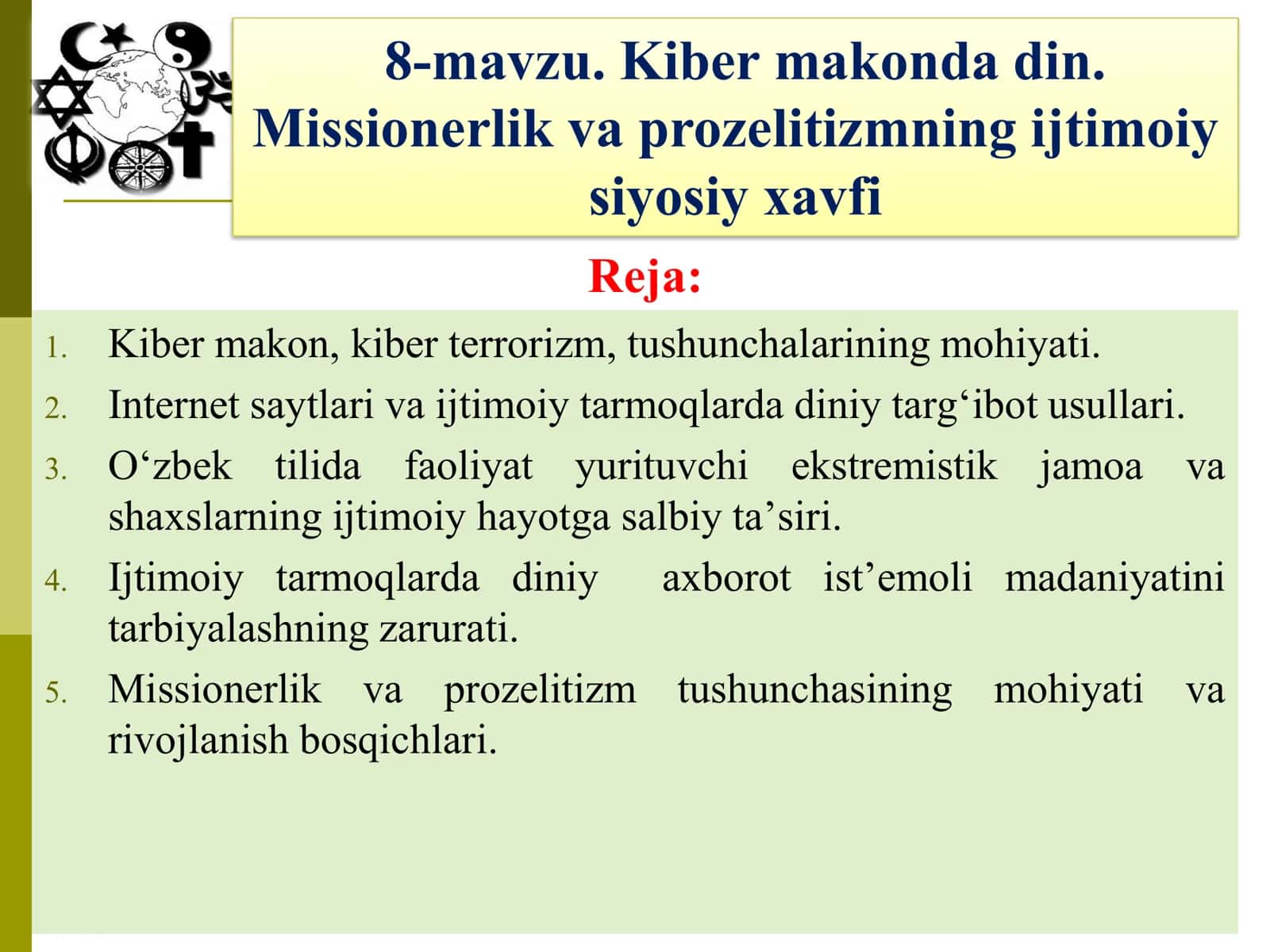 Kibermakonda din. Missionerlik va prozelitizmning ijtimoiy siyosiy xavfi 2